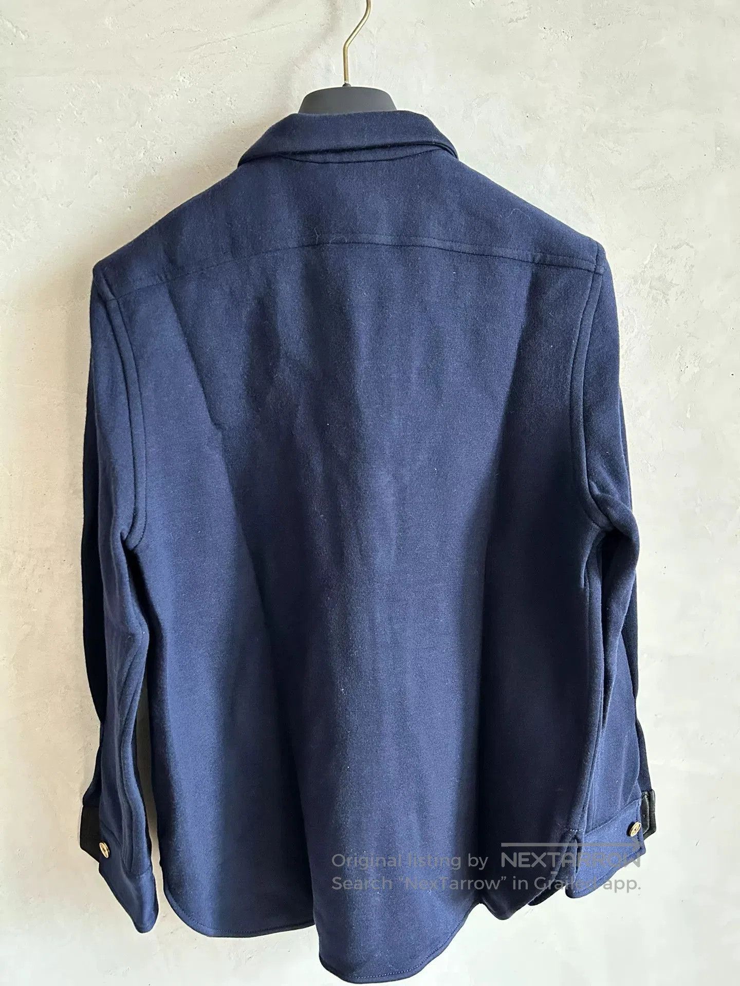 Yves Saint Laurent YSL Classic Embroidered Blue Shirt Jacket. Size XS / US 0-2 / IT 36-38 - 2 Thumbnail