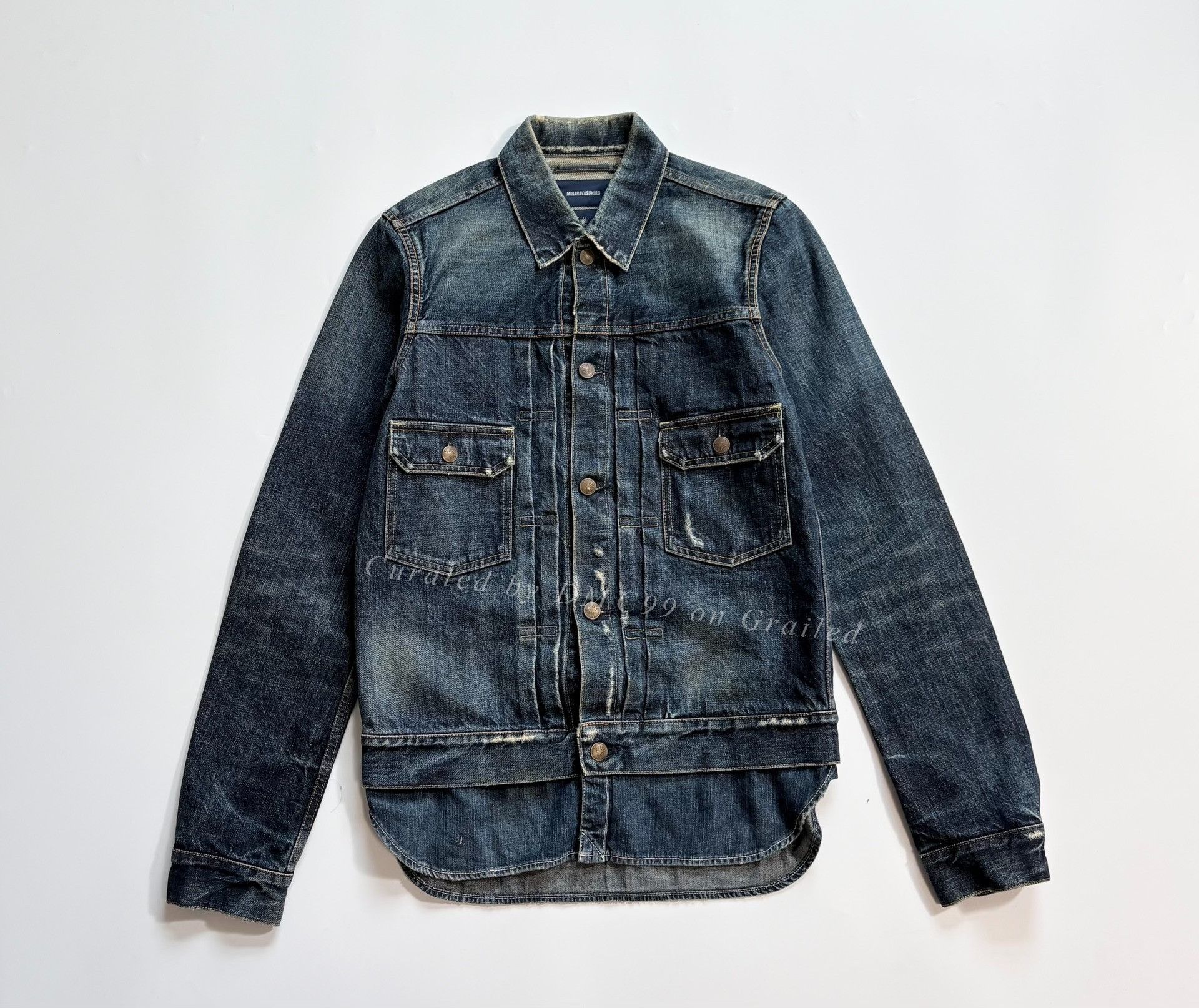 Maison MIHARA YASUHIRO MIHARAYASUHIRO Patchwork Distressed Denim Jacket Size US S / EU 44-46 / 1 - 1 Thumbnail