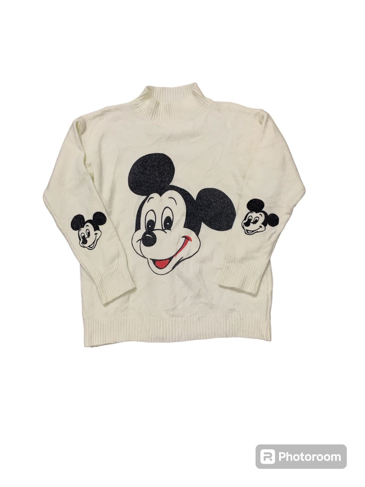 Aran Isles Knitwear × Handmade × Mickey Mouse Knit jumper Mickey mouse Bigprint (A) Size US S / EU 44-46 / 1 - 1 Thumbnail
