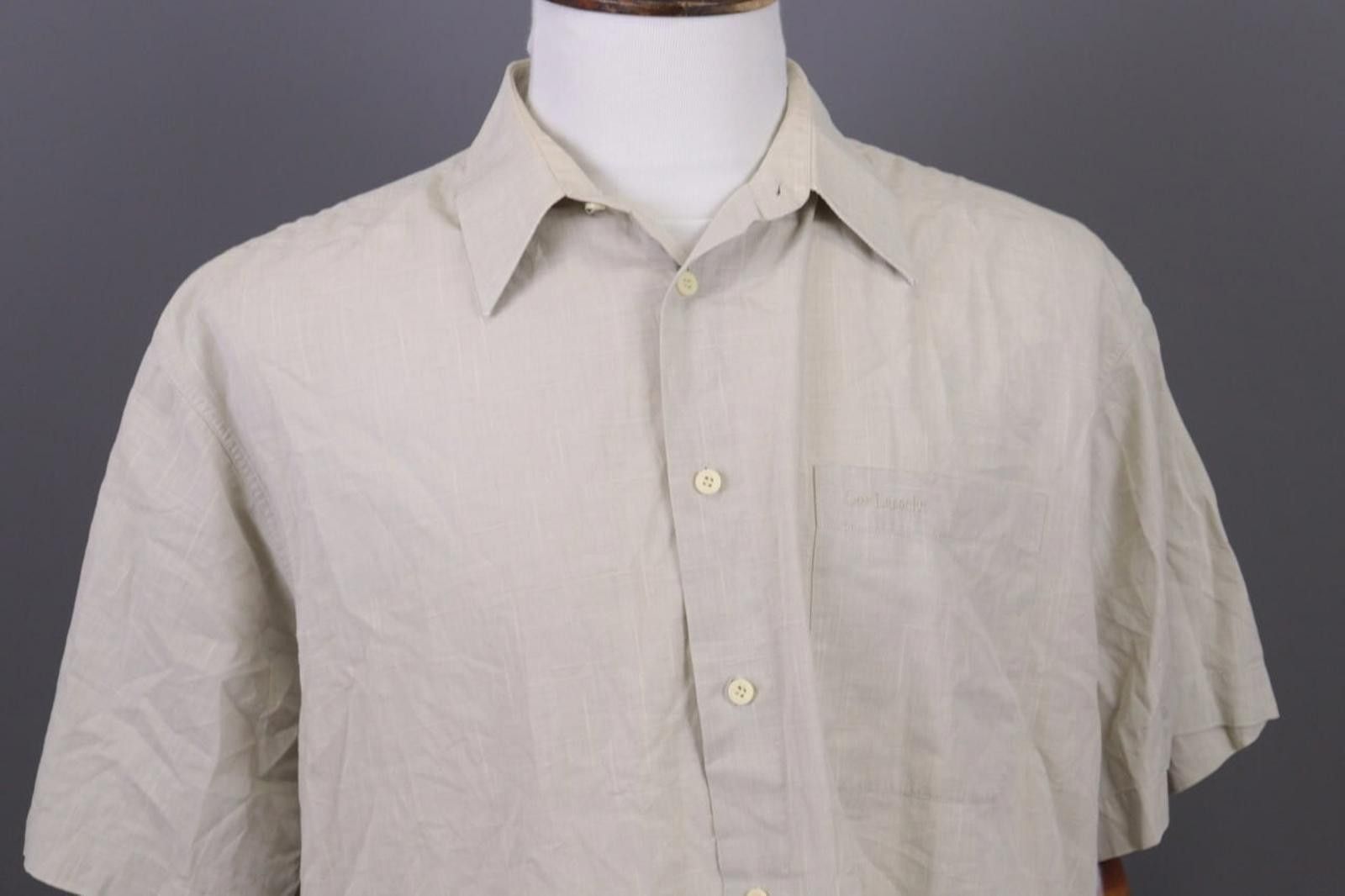 Guy Laroche Vintage Guy Laroche Paris Beige Button Down Shirt Size 44 Size US M / EU 48-50 / 2 - 2 Thumbnail