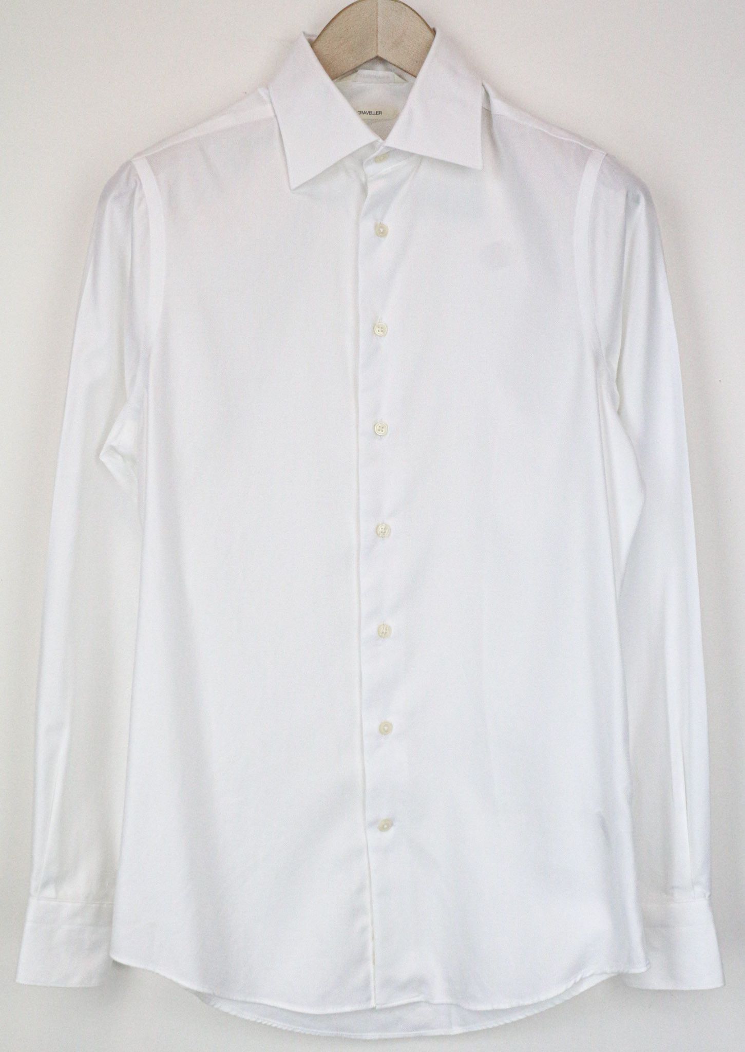 Suitsupply TRAVELLER 46/18 Extra Slim White Cotton Shirt 79285 Size 46R - 1 Thumbnail