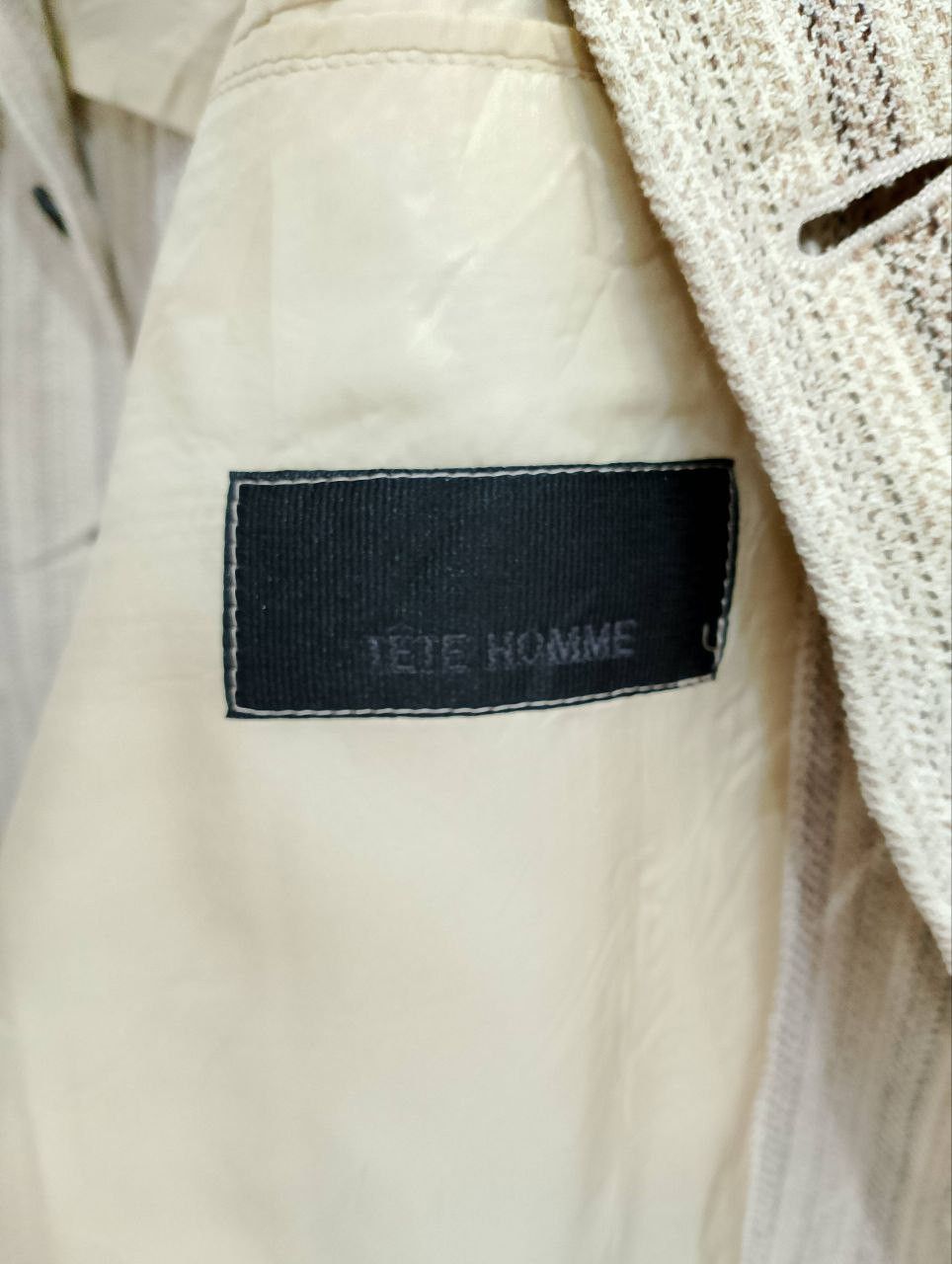 Issey Miyake TETE HOMME by Issey Miyake Striped Knitted Jacket Japan Made Size XXL / US 16-18 / IT 52-54 - 8 Thumbnail