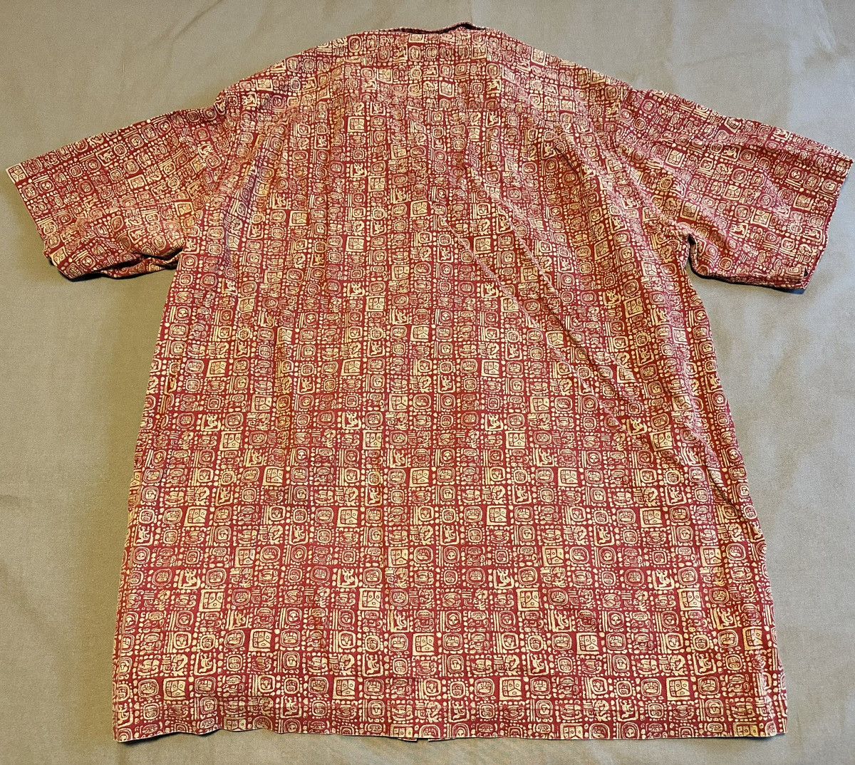 L.L. Bean Vintage 90s LL Bean Large Tall Mayan Camp Hawaiian shirt Size US L / EU 52-54 / 3 - 4 Thumbnail