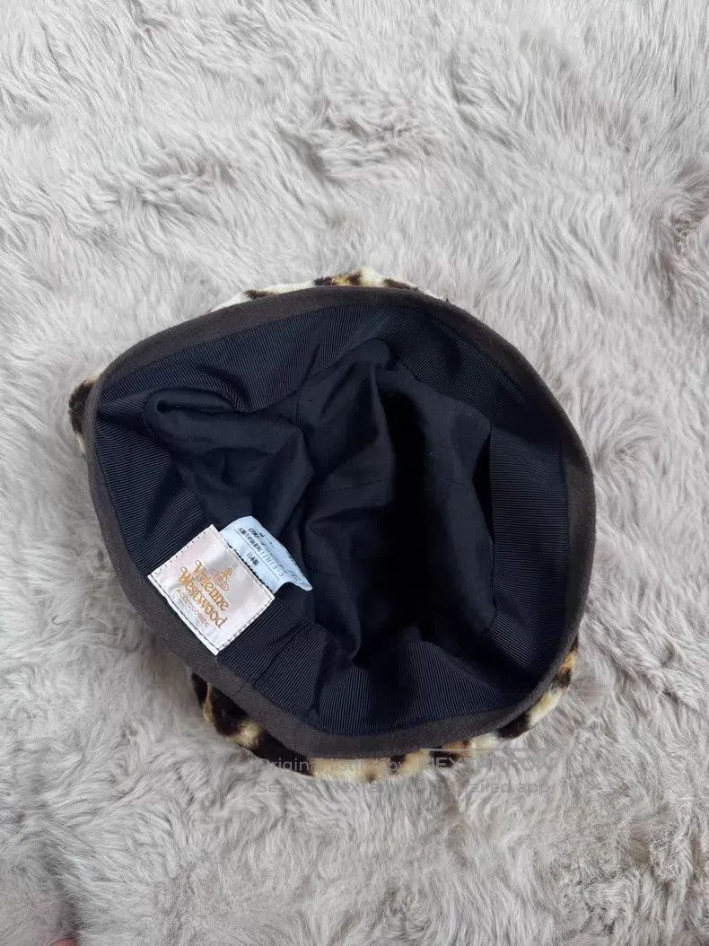 Vivienne Westwood Vivienne Westwood Leopard Print Furry Beret Size ONE SIZE - 8 Thumbnail