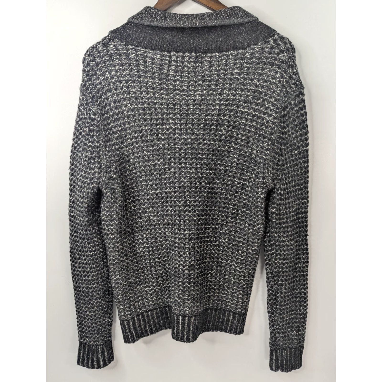 Rag & Bone rag & bone Cardigan Sweater Women M Wool Gray Long Sleeve Button Collared Knit Size M / US 6-8 / IT 42-44 - 4 Thumbnail