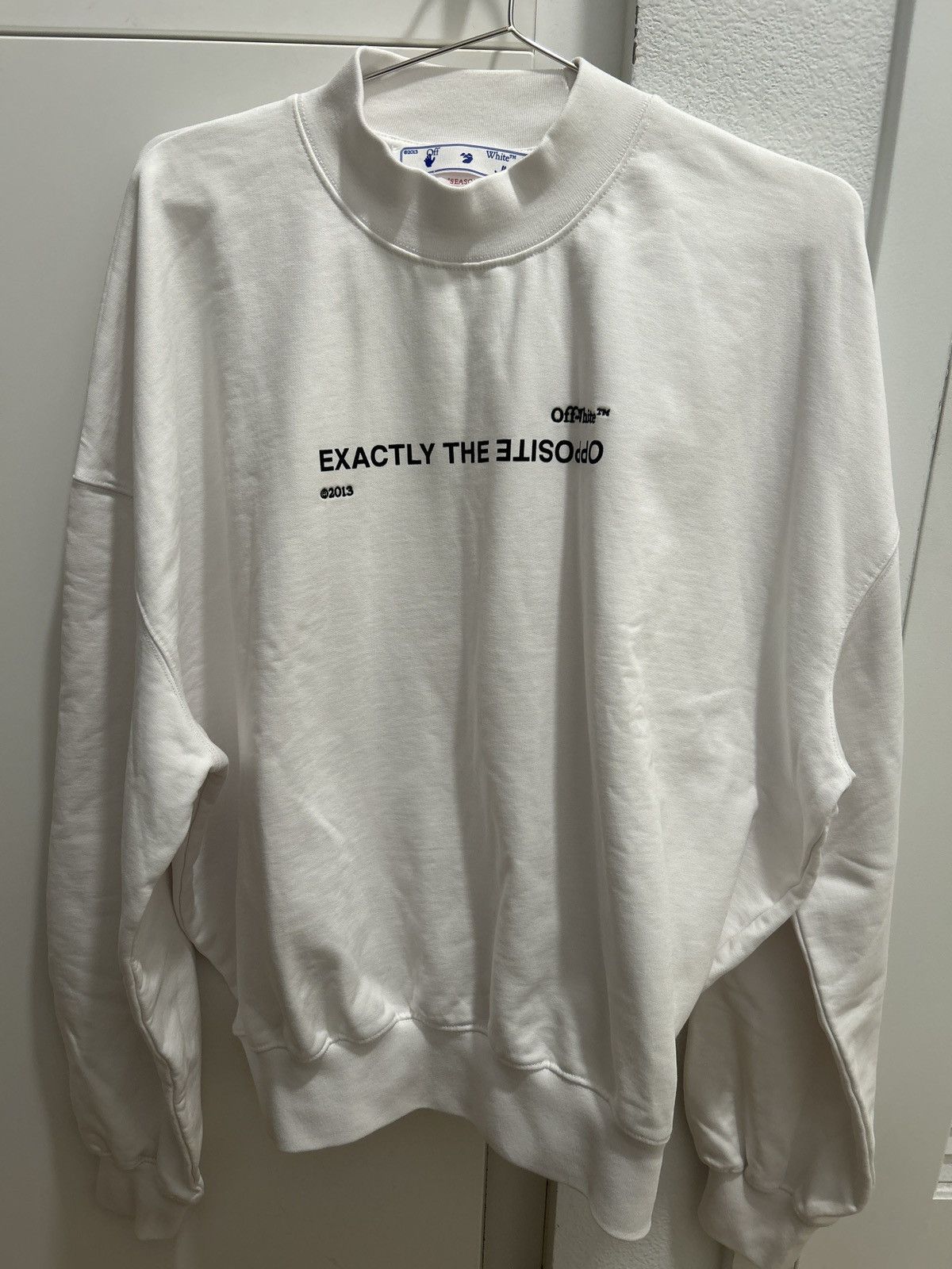 Off-White Off-White Exactly The Opposite Arrow Crewneck! Size US M / EU 48-50 / 2 - 2 Thumbnail