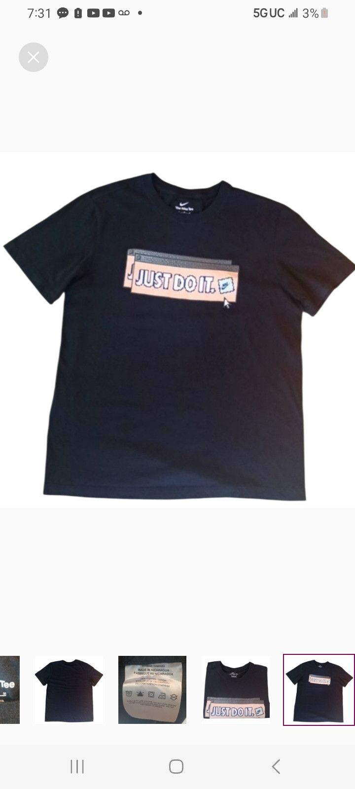 Nike Nike Just Do It T-Shirt Size US M / EU 48-50 / 2 - 6 Thumbnail