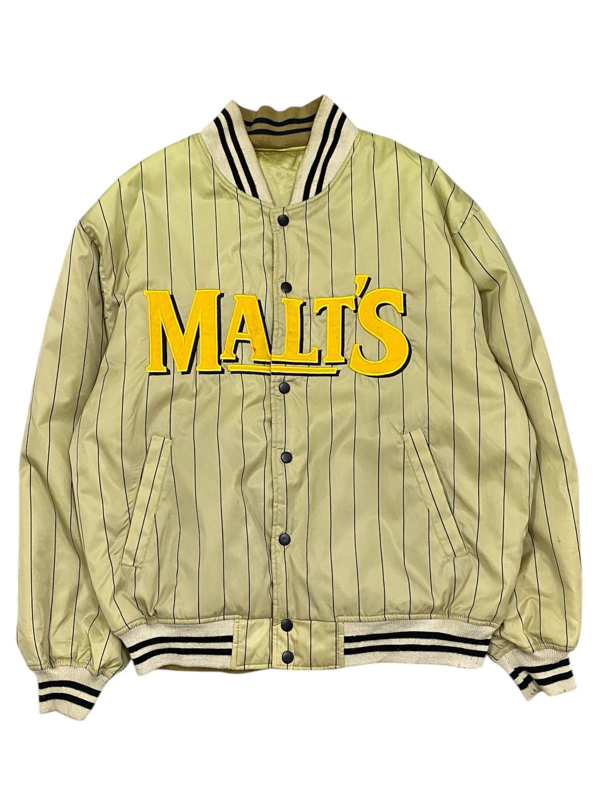 Vintage Vintage Malt's Beer Bomber Jacket - Revisible Size US L / EU 52-54 / 3 - 1 Thumbnail