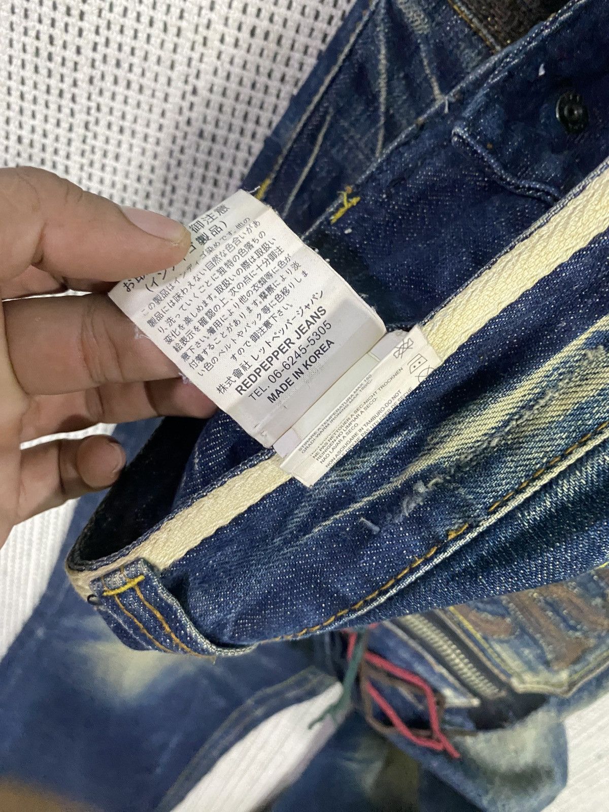 Japanese Brand Japanase brand red peppers flared denim very rare Size US 31 - 12 Thumbnail