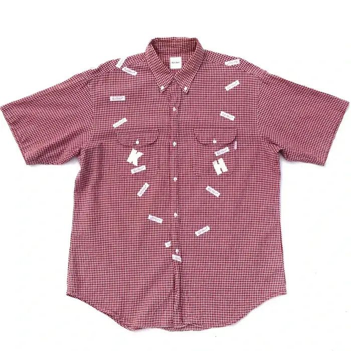 Karl Helmut Checked Plaid Tartan Oversized shirt button up