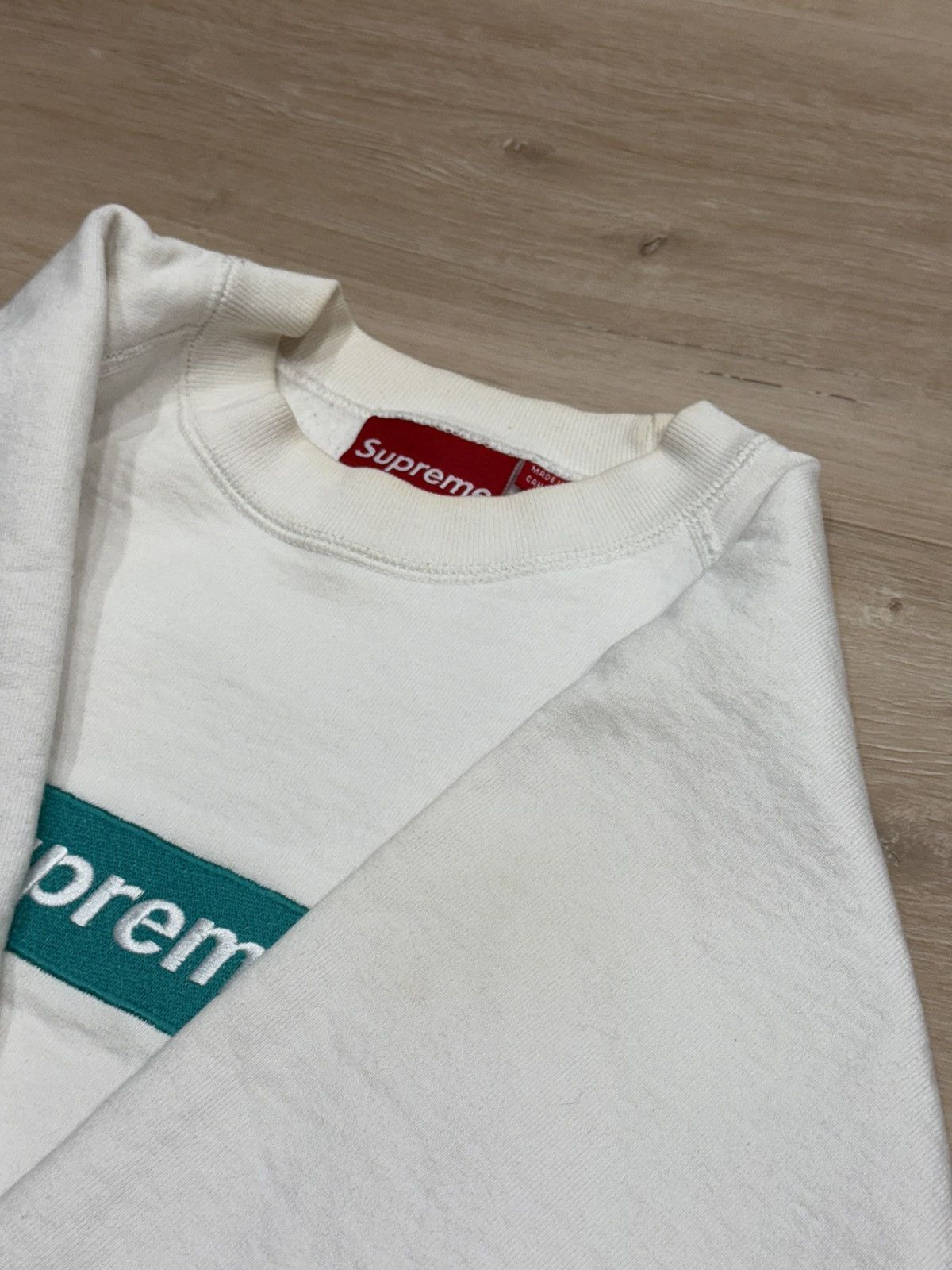 Supreme Supreme 2006 Teal on White Box Logo Crewneck Sweatshirt Size US L / EU 52-54 / 3 - 15 Thumbnail