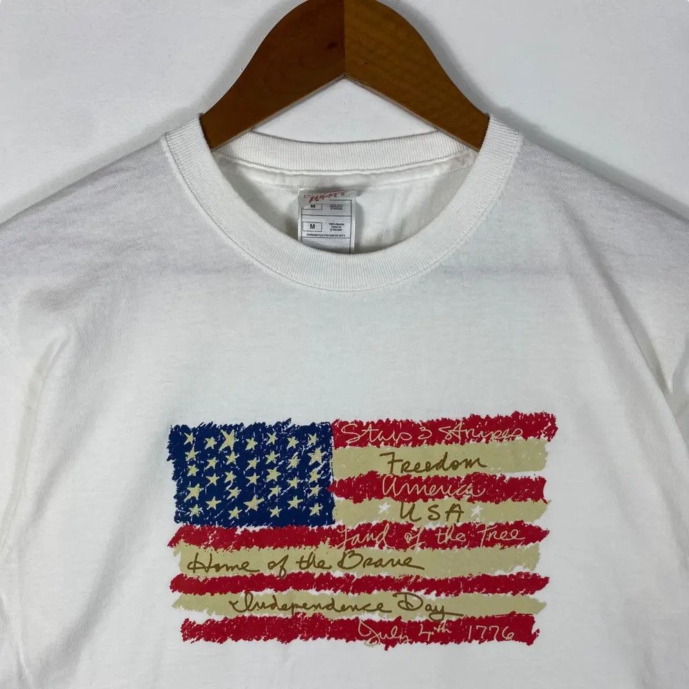 Vintage Vintage 00's FLAG Of AMERICA Land Of The Freedom Graphic Size US M / EU 48-50 / 2 - 2 Thumbnail