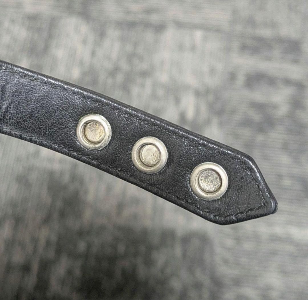 Chrome Hearts OFFER OK! CHROME HEARTS 3BTN 2SNP LEATHER BRACELET BANGLE Size ONE SIZE - 7 Thumbnail