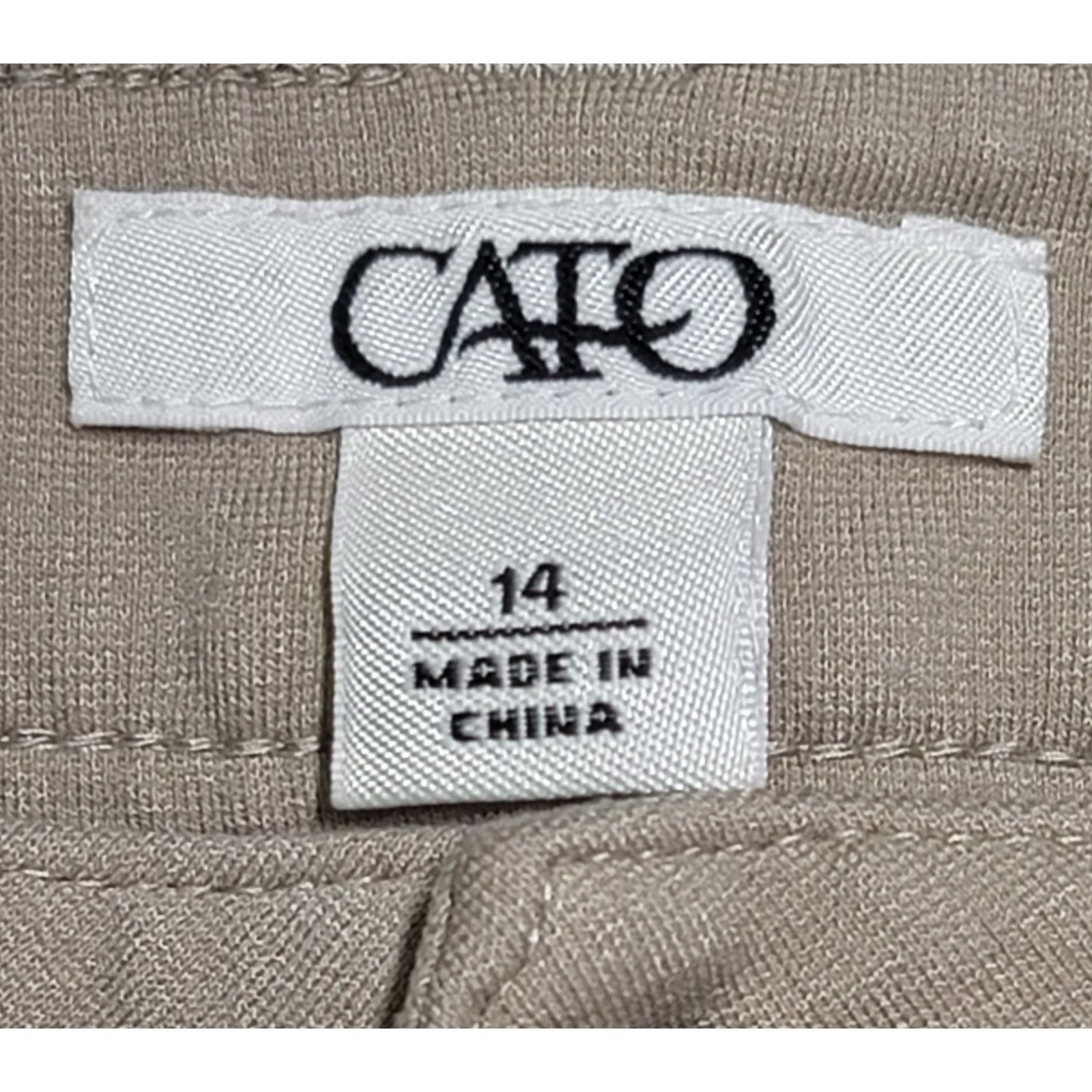 Other Cato Tan Faux Front Pockets Tapered Leg Jeggings 14 Stretch Size 36" / US 14 / IT 50 - 3 Thumbnail