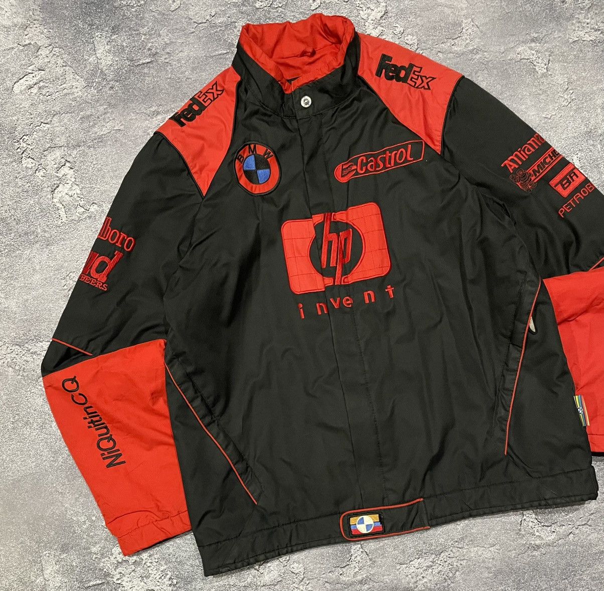 BMW × Vintage Vintage 90s BMW F1 Michelin Logo Racing Jacket Y2K Rare Size US L / EU 52-54 / 3 - 2 Thumbnail