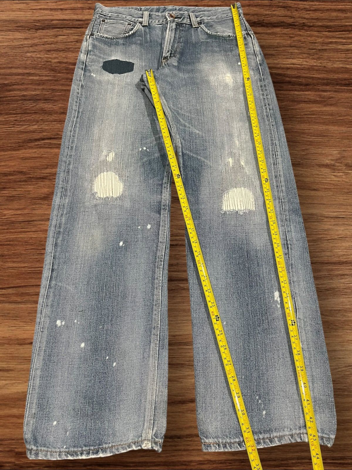 Edwin × Japanese Brand × Takeo Kikuchi Vintage Japanese Brand Edwin Paint Splattered Selvedge Jeans Size US 32 / EU 48 - 15 Thumbnail