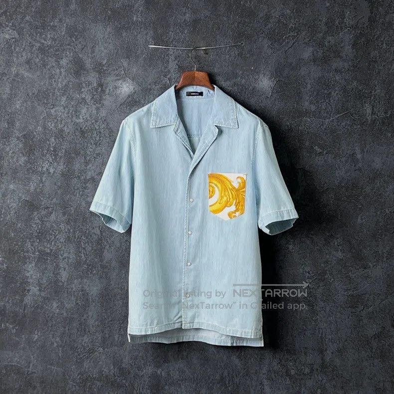 Versace Versace Baroque print cotton short-sleeved shirt Size US L / EU 52-54 / 3 - 1 Thumbnail