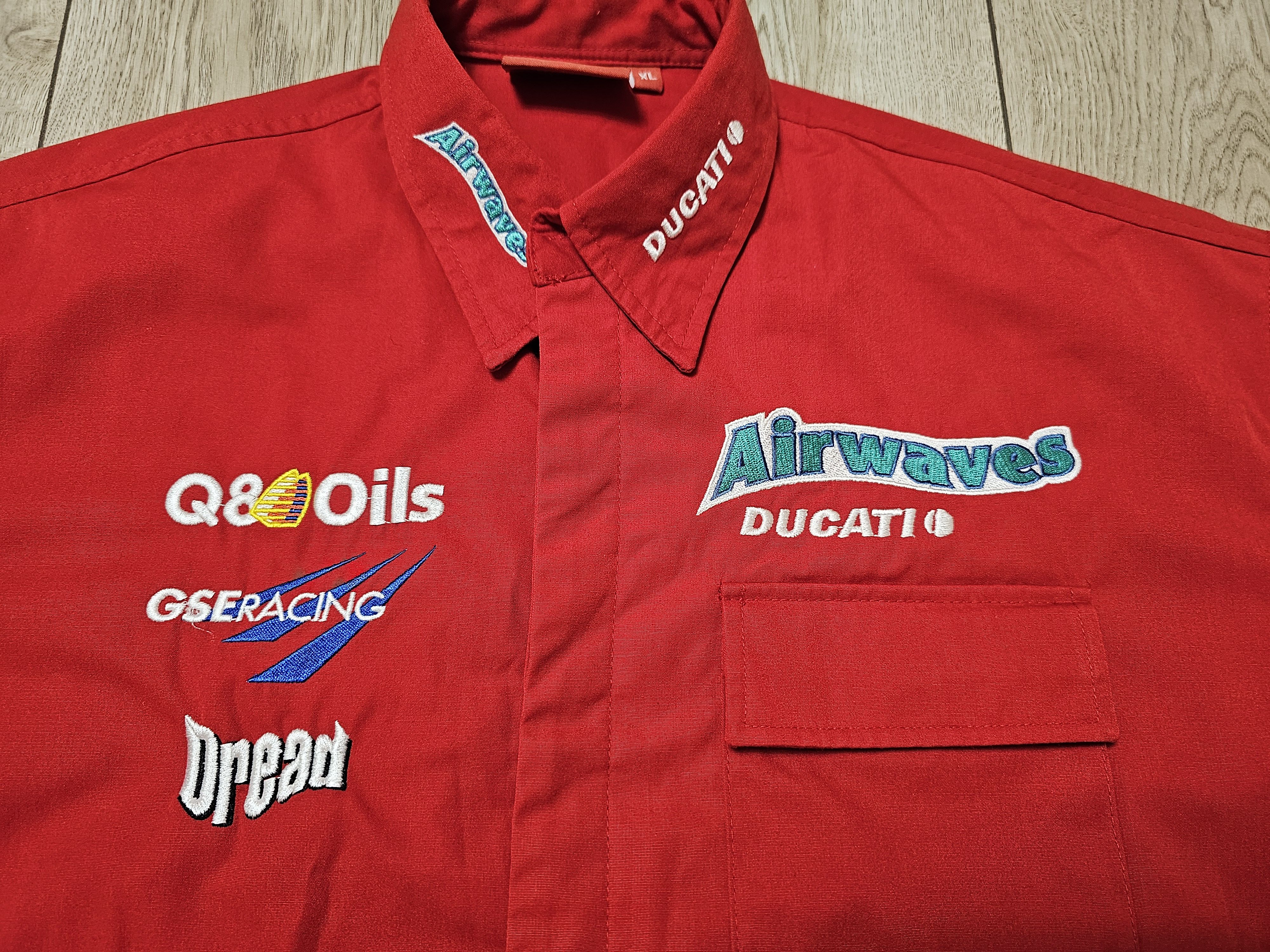 Formula 1 × Vintage DUCATI VINTAGE SHIRT 90s AIRWAVES SHIRT BUTTON MOTORCYCLE Size US XL / EU 56 / 4 - 3 Thumbnail