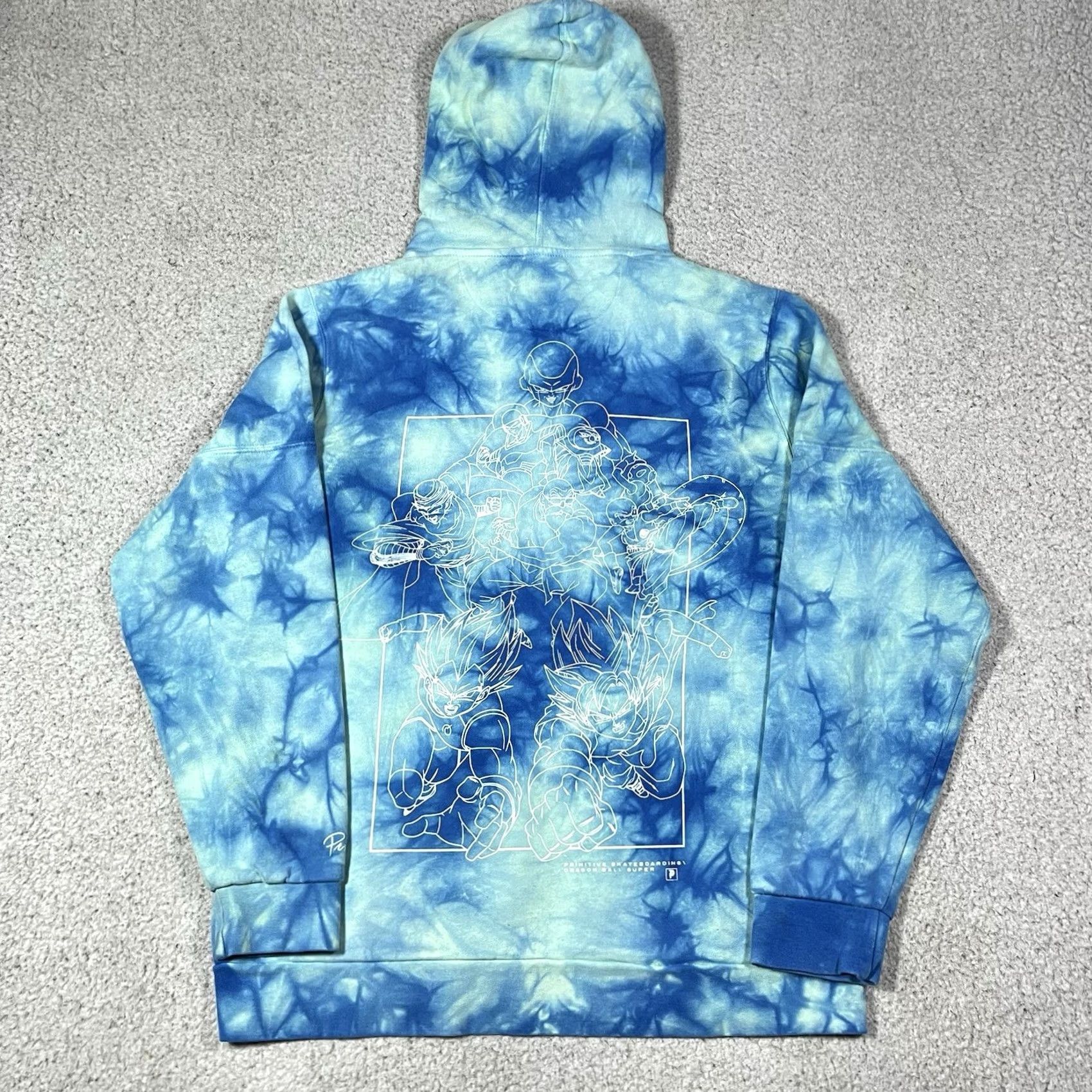 Vintage Dragon Ball Z Primitive Hoodie Mens S Blue Tie Dye Pullover Anime Sweatshirt Size US S / EU 44-46 / 1 - 5 Thumbnail