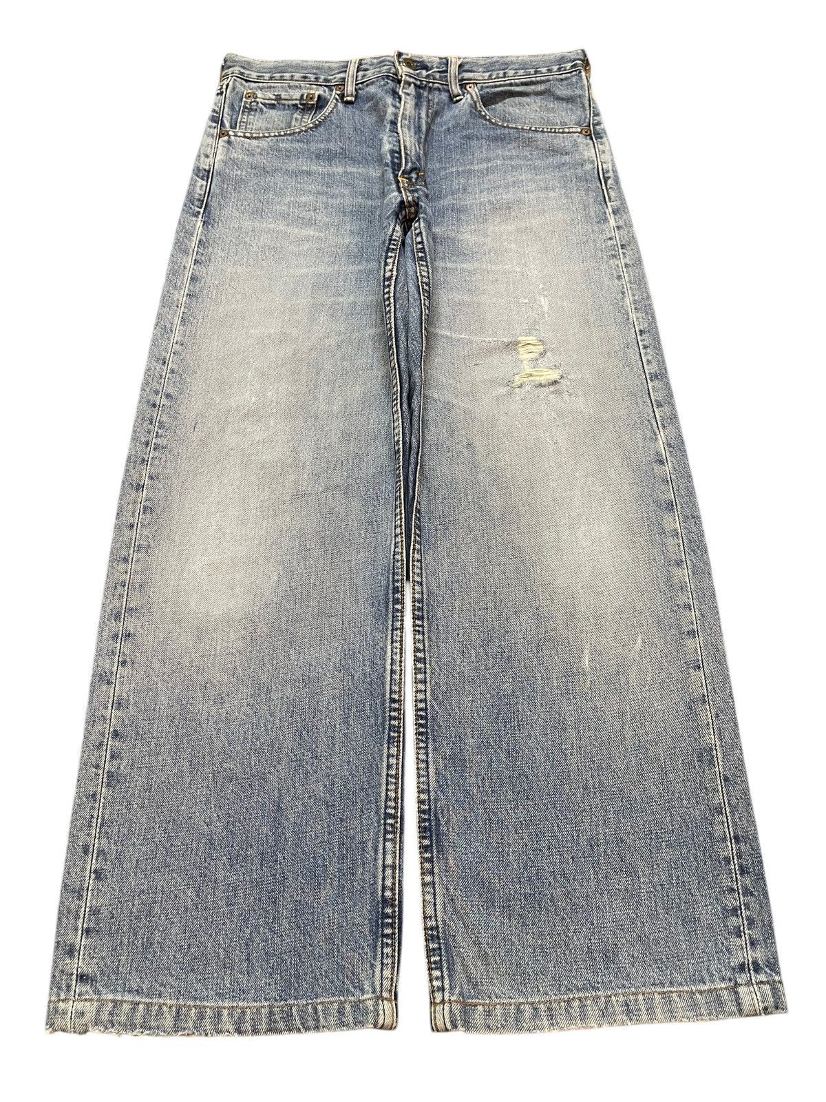 Levi's Vintage 90s Levis 503 Blue Faded Distress Style Baggy Jeans Size US 32 / EU 48 - 1 Thumbnail