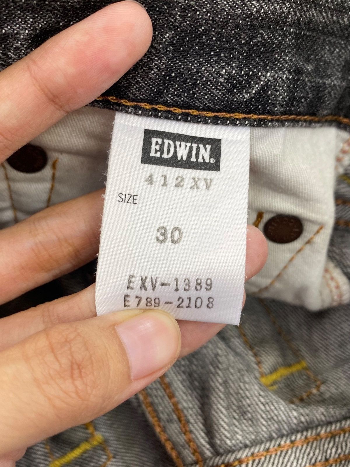 Edwin Vintage Edwin Whiskers Dark Wash Style Loose Jeans Size US 31 - 10 Thumbnail