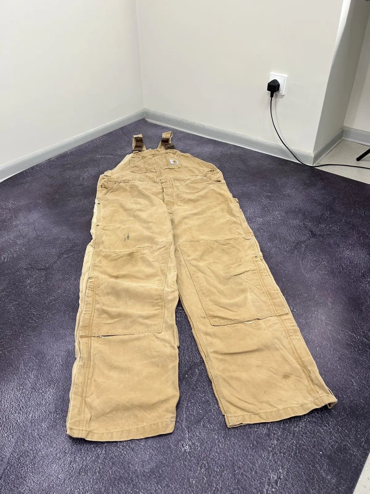 Carhartt × Vintage Vintage Carhartt Double Knee 90s American Hype Work Overall Size US 40 / EU 56 - 3 Thumbnail