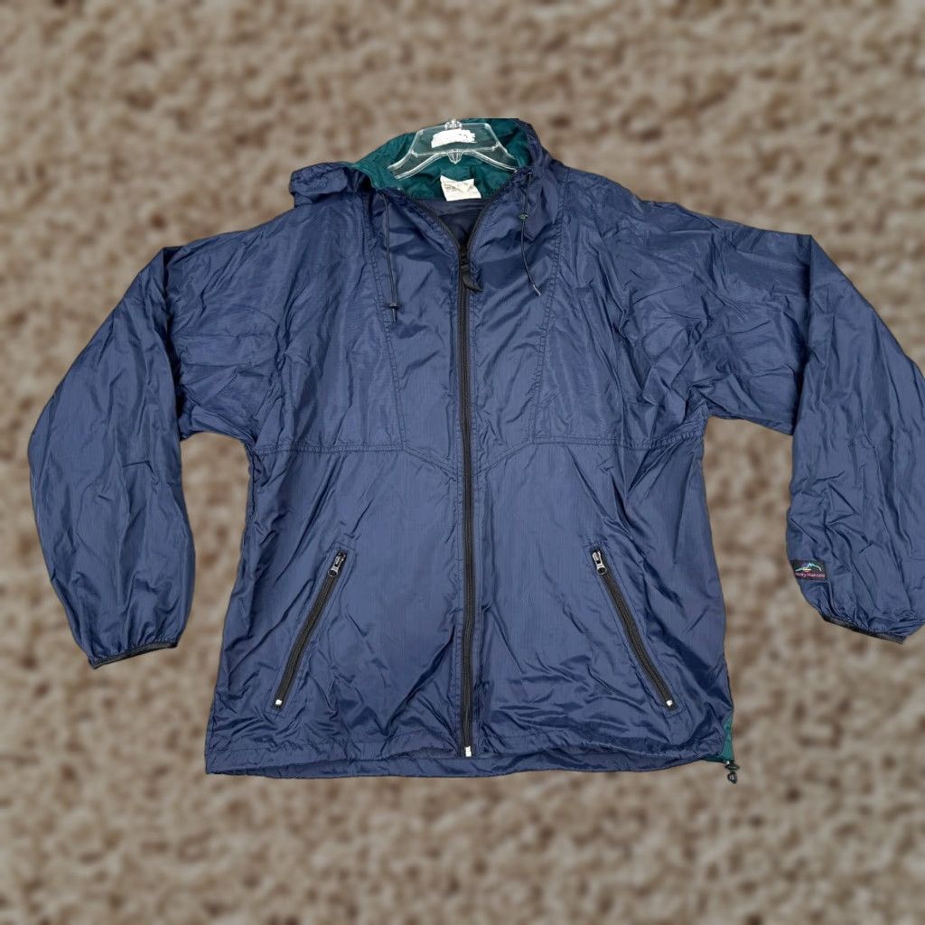 Helly Hansen Helly Hansen Jacket Adult Large Blue Full Zip Windbreaker Hood Nylon Shell Mens Size US L / EU 52-54 / 3 - 1 Thumbnail