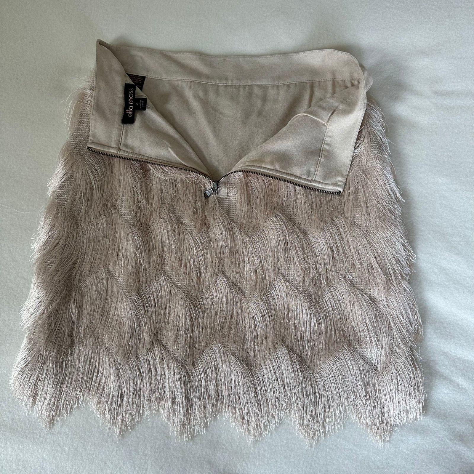 Other Ella Moss Stardust Zigzag Fringe Skirt Sise 0 Waist 25" NWT Size 25" / US 0 / IT 36 - 7 Thumbnail