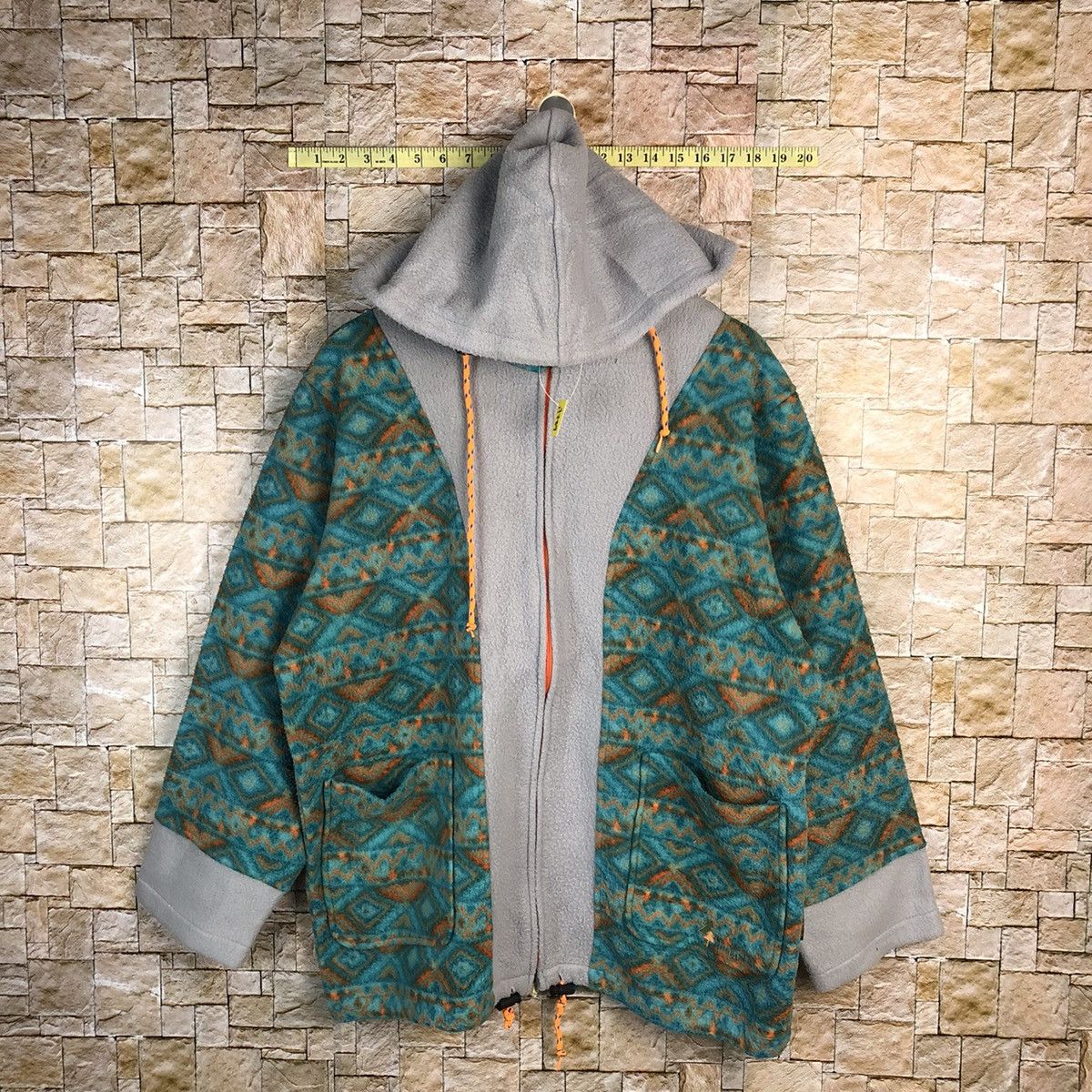 DAIWA Timber Line Green Hoodie sweater #A389 Size US XL / EU 56 / 4 - 1 Thumbnail