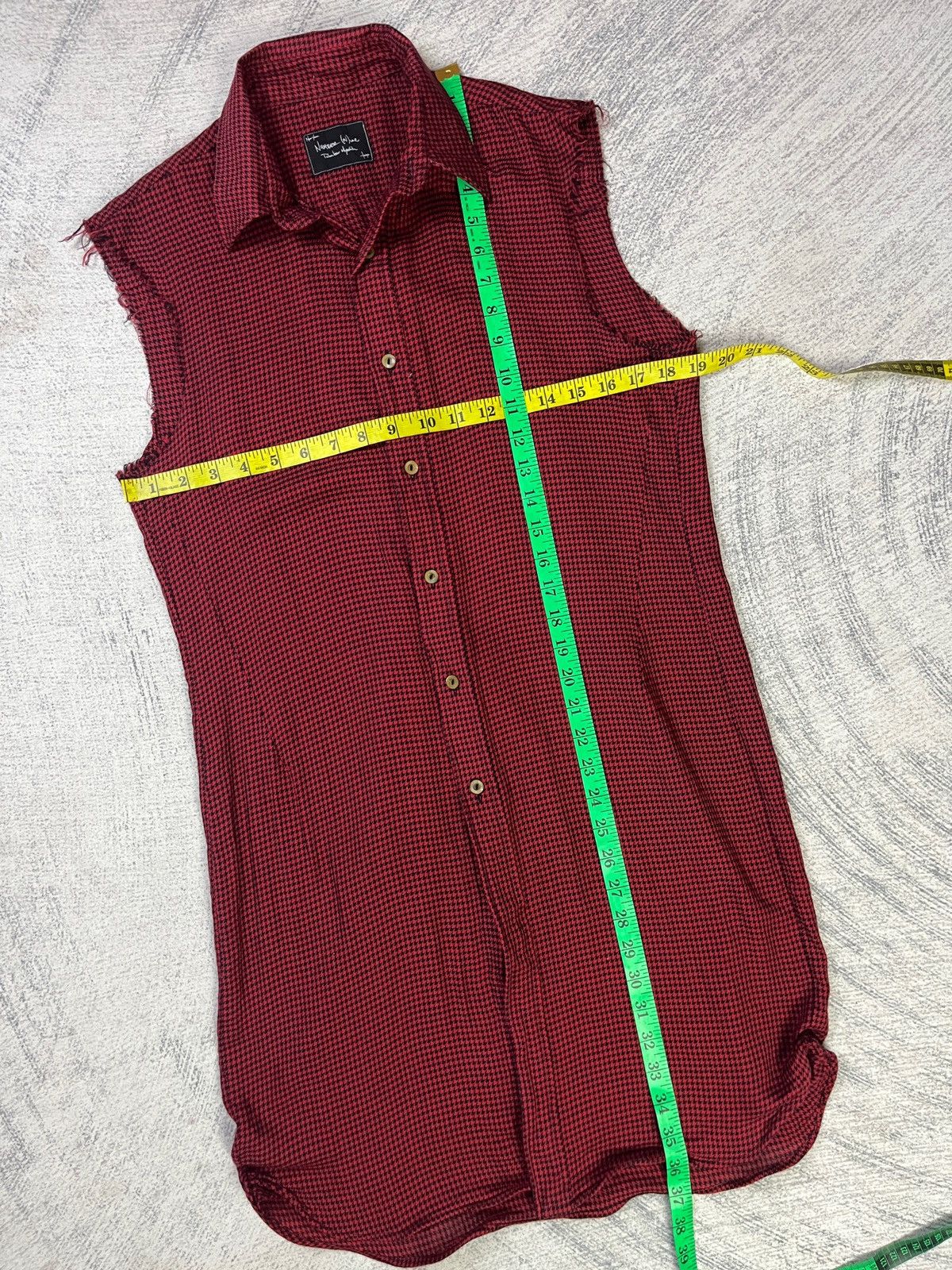 Takahiromiyashita The Soloist. Number Nine Gingham Checkered Sleeveless Long Shirt Size S / US 4 / IT 40 - 10 Thumbnail