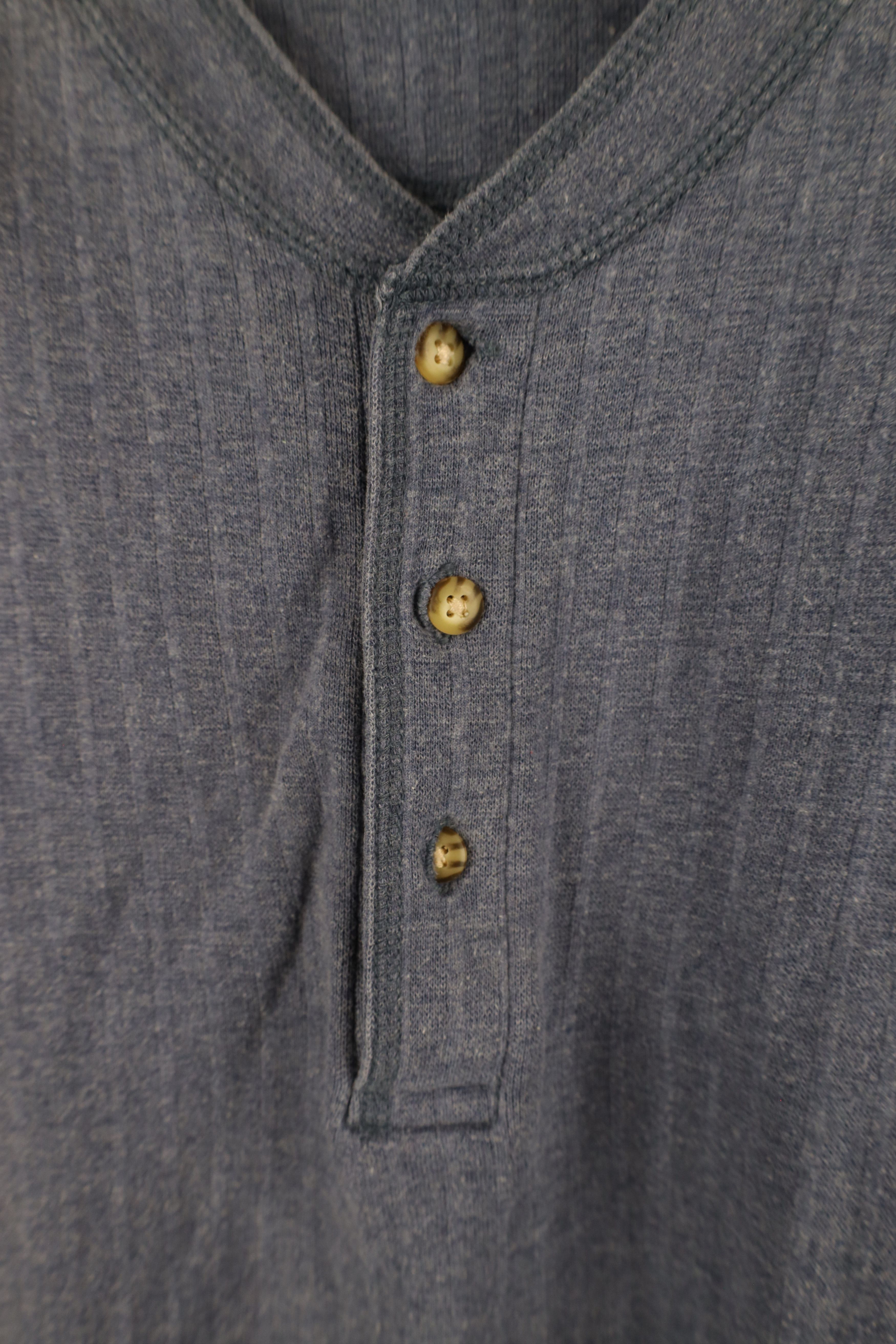 Vintage Vintage 90s Streetwear Heavyweight Ribbed Henley T-Shirt Size US XL / EU 56 / 4 - 8 Thumbnail