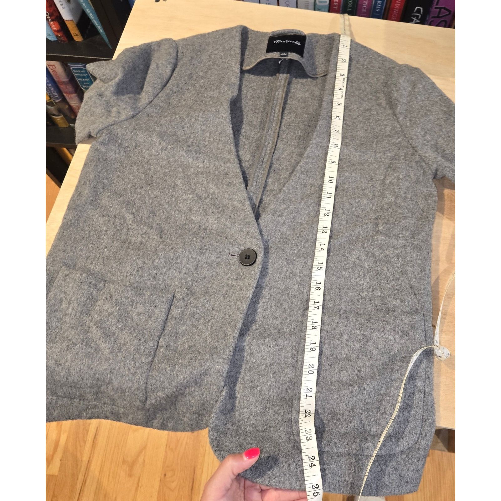 Madewell Madewell Gray Wool Blend Carrington Blazer XS Gilmore style Size XS / US 0-2 / IT 36-38 - 6 Thumbnail