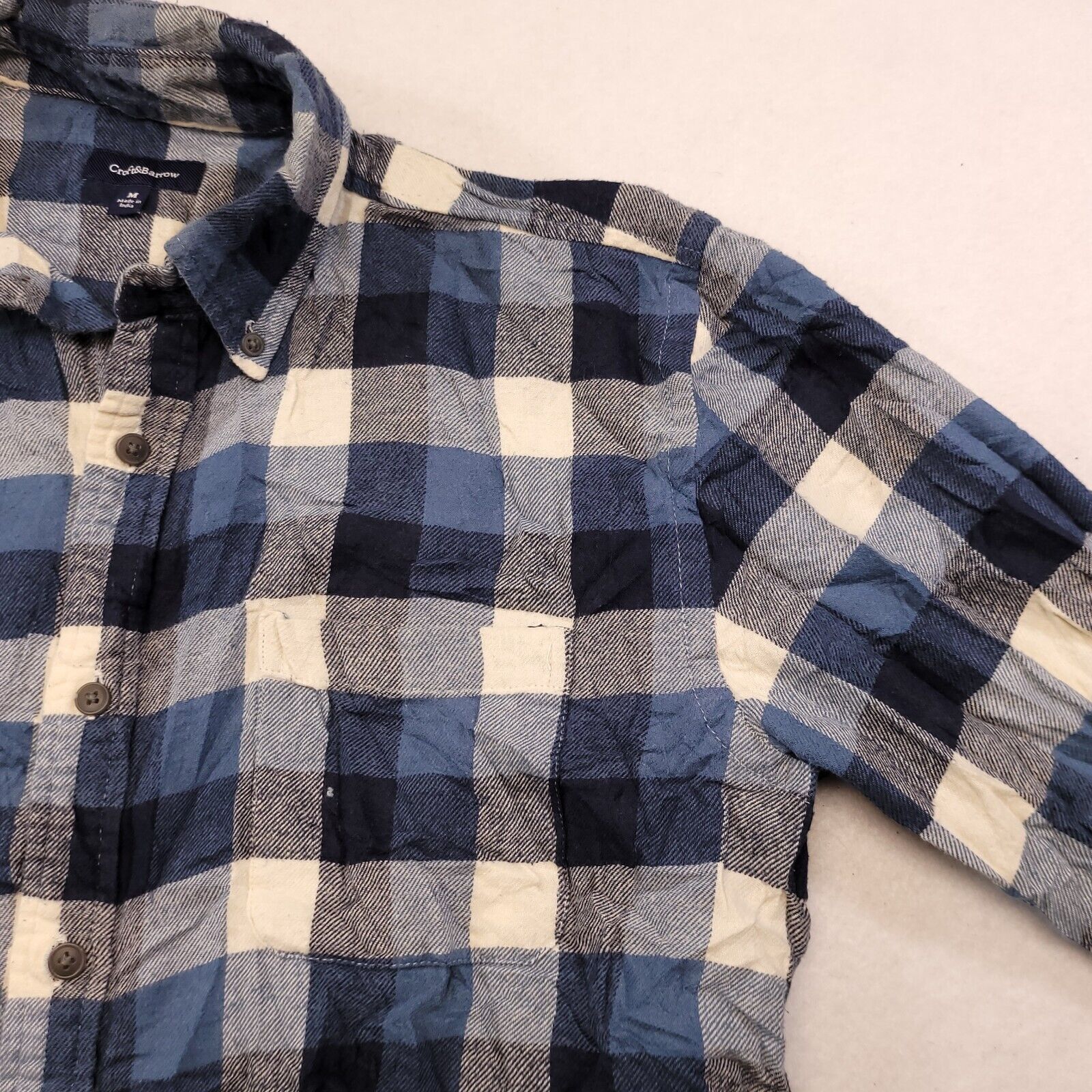 Croft & Barrow Croft & Barrow Gingham Flannel Shirt Mens Size M Blue White Size US M / EU 48-50 / 2 - 5 Thumbnail