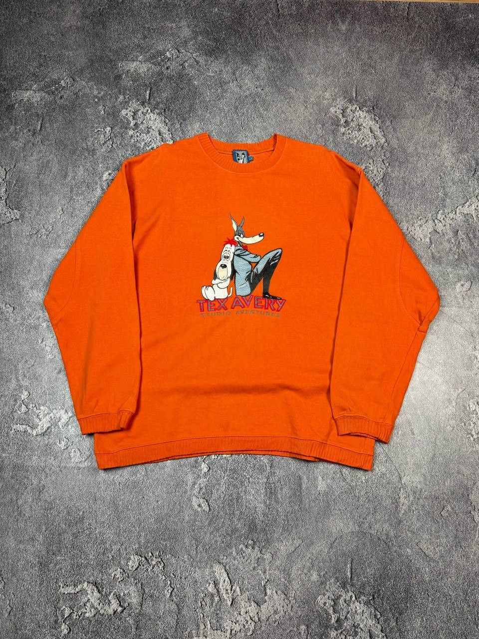 Vintage Vintage 90s Tex Avery Orange Sweatshirt Cartoon Retro Size US XL / EU 56 / 4 - 1 Thumbnail