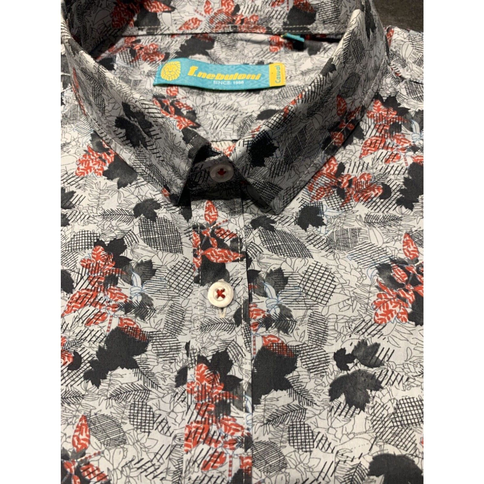 Vintage VINTAGE FLOWERS Floral Long Sleeve Button-Up Casual Mens Gray XL Shirt Size US XL / EU 56 / 4 - 1 Thumbnail