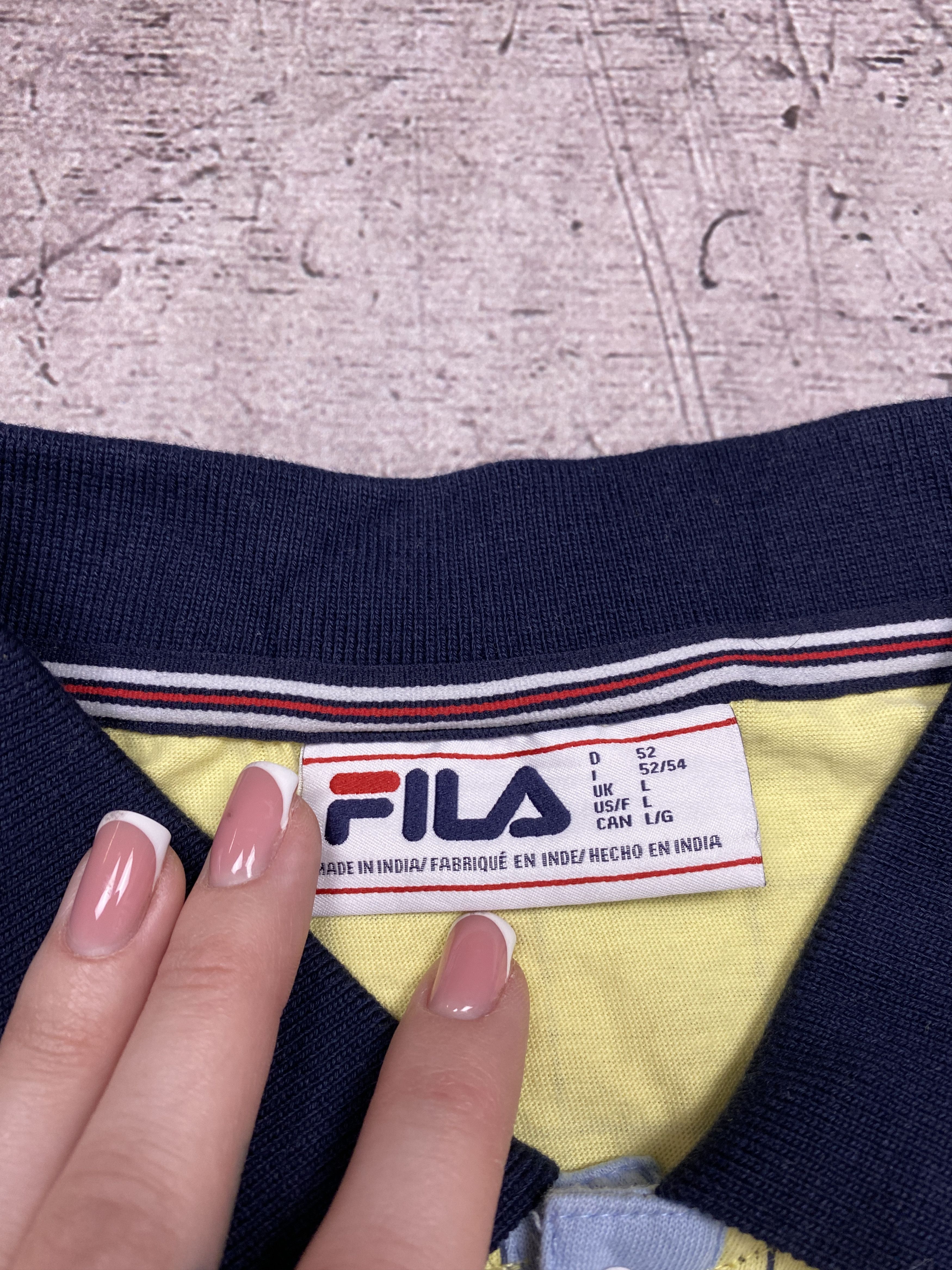 Fila × Vintage Fila Vintage Mens Polo Shirt White Line Size US L / EU 52-54 / 3 - 4 Thumbnail