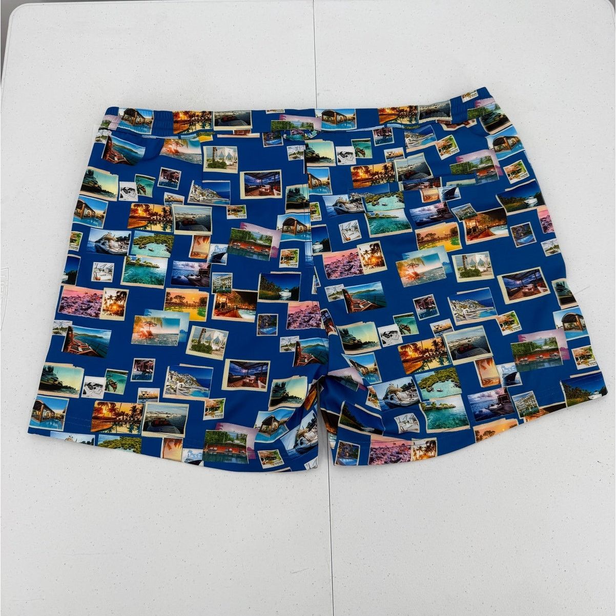 Robert Graham NWT Robert Graham Quick Dry Blue Postcards Swim Trunks Size US 39 - 5 Thumbnail