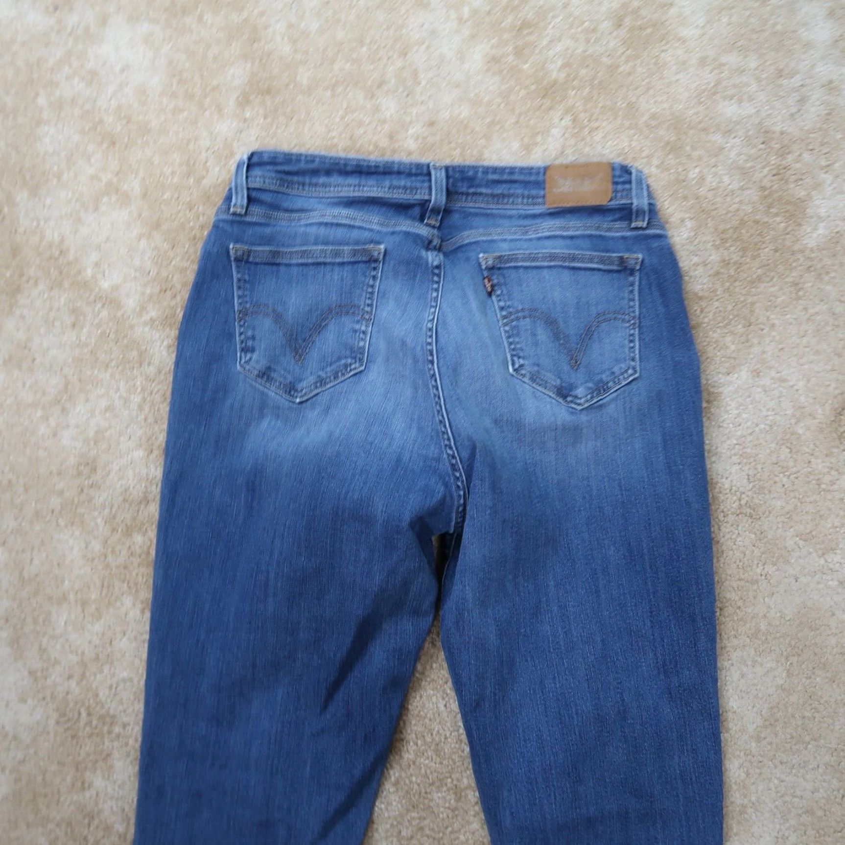 Levi's Levi's Jeans Womens 30x31 Mid Rise Straight Leg Blue Stretch Denim Size 30" / US 8 / IT 44 - 6 Thumbnail