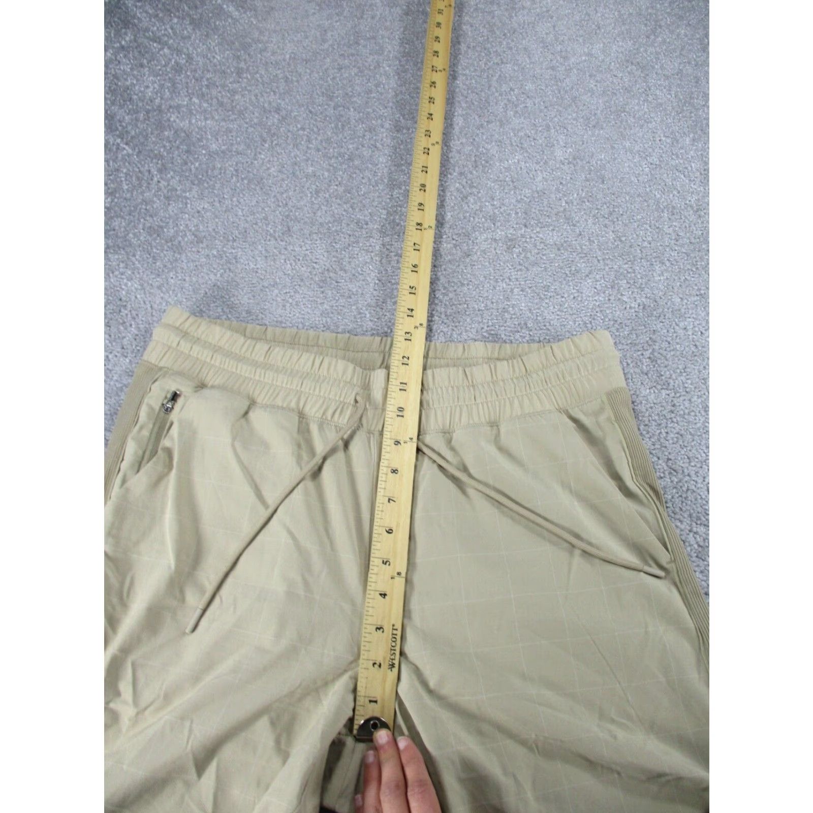 Athleta Athleta Joggers Womens 12 Beige Windowpane Textured Lightweight Brookyln Size 34" / US 12 / IT 48 - 5 Thumbnail