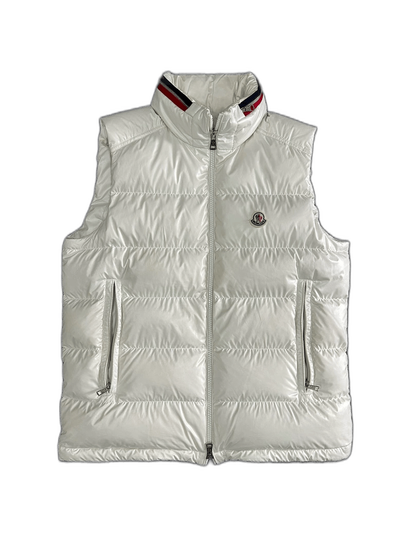 Moncler Moncler White Puffer Vest with Stand Collar Size US M / EU 48-50 / 2 - 1 Thumbnail