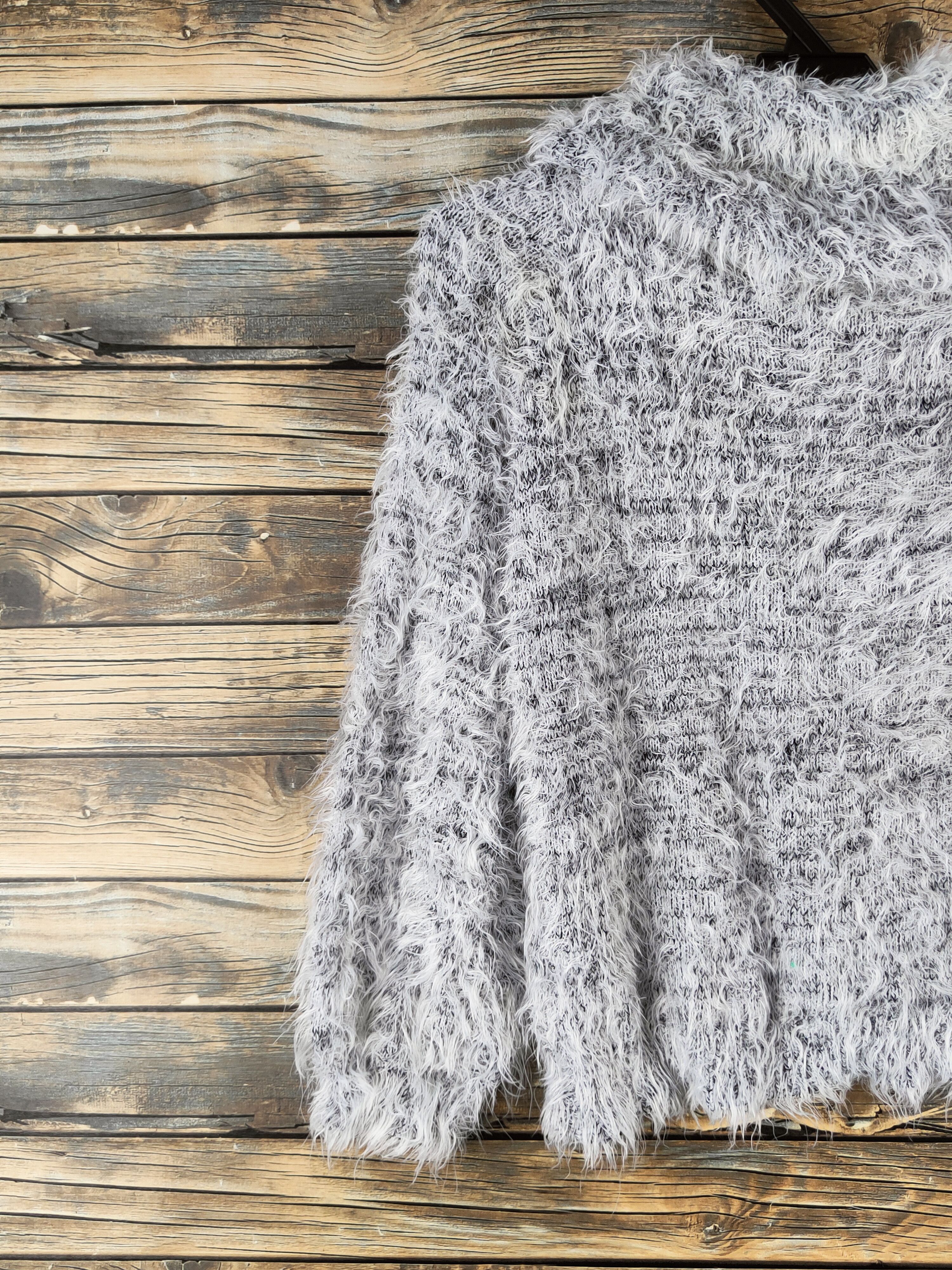 Japanese Brand DL Raf raf White shaggy Fur Mohair Knitwear #46-1009 Size M / US 6-8 / IT 42-44 - 8 Thumbnail