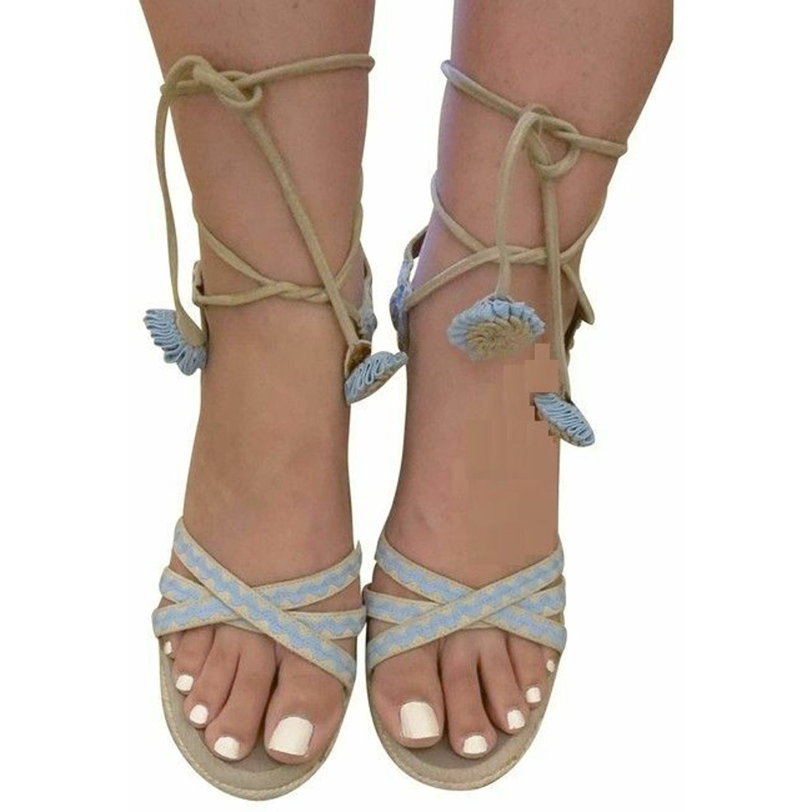 Anya Hindmarch NEW ANYA HINDMARCH Strappy Espadrille Sandal Shoe Sz 40 $435 Size US 10 / IT 40 - 2 Thumbnail