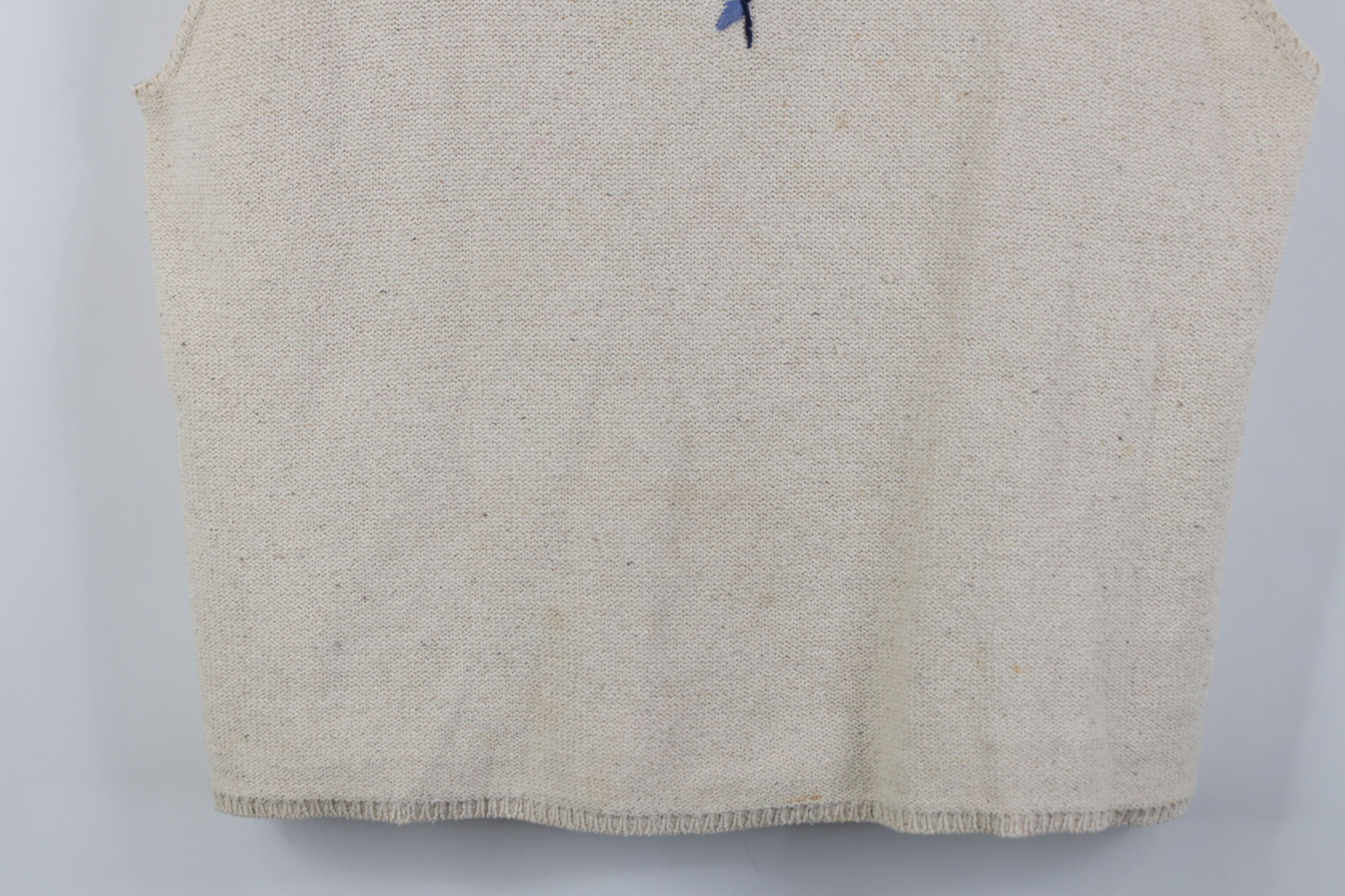 Vintage Vintage 90s Streetwear Embroidered Silk Blend Sweater Vest Size XL / US 12-14 / IT 48-50 - 3 Thumbnail