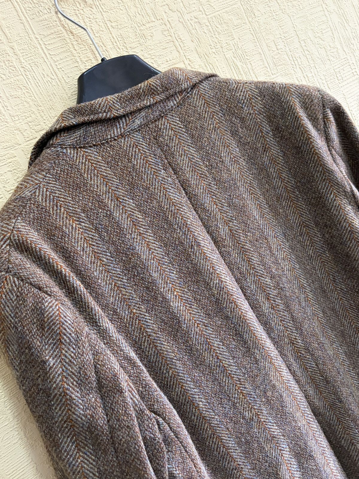 Harris Tweed Rare Vintage 60s Harris Tweed Herringbone Wool Blazer 44 Size 44R - 14 Thumbnail