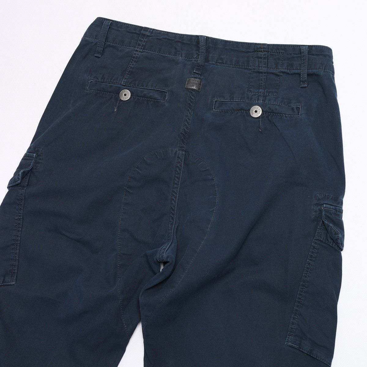 G-Star G Star Raw Cargo Pants Navy Patchwork Double Knee Workwear Size US 29 - 10 Thumbnail
