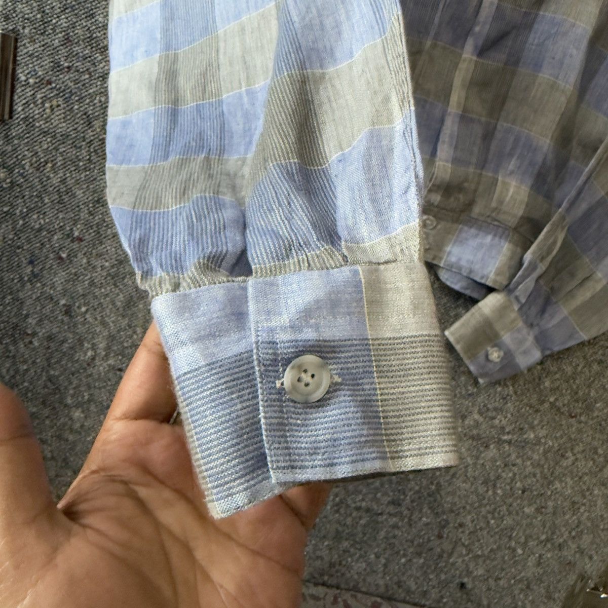 Givenchy Vintage Givenchy Gentleman Linen Plaid Blouson Jacket L⁠ Size US L / EU 52-54 / 3 - 4 Thumbnail