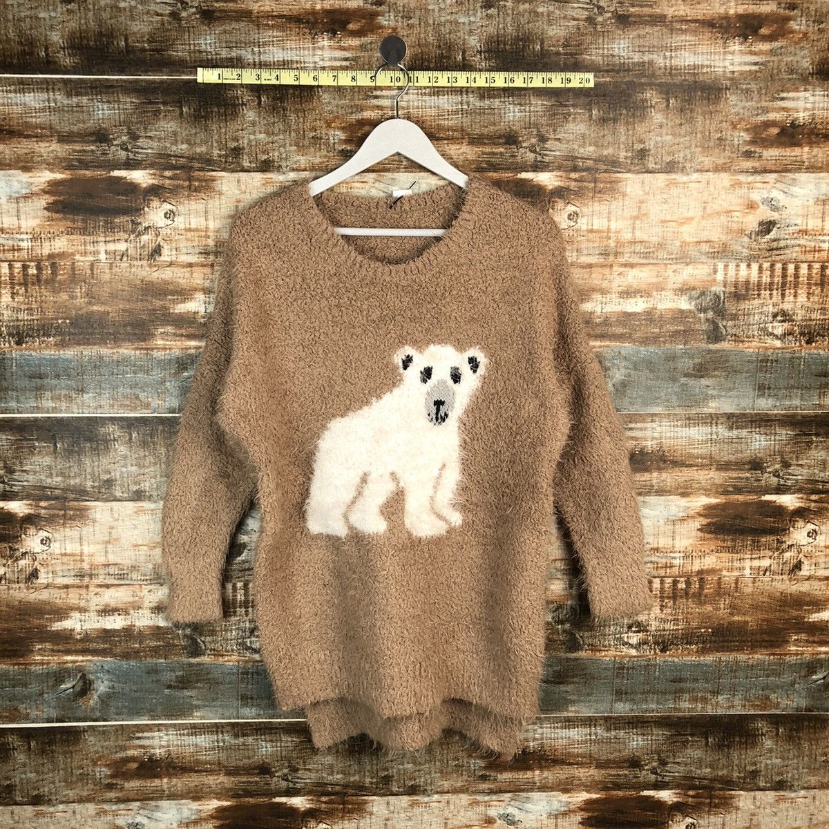 Homespun Knitwear × Japanese Brand Japanese Brand bear Brown Knitwear #A1766 Size L / US 10 / IT 46 - 1 Thumbnail