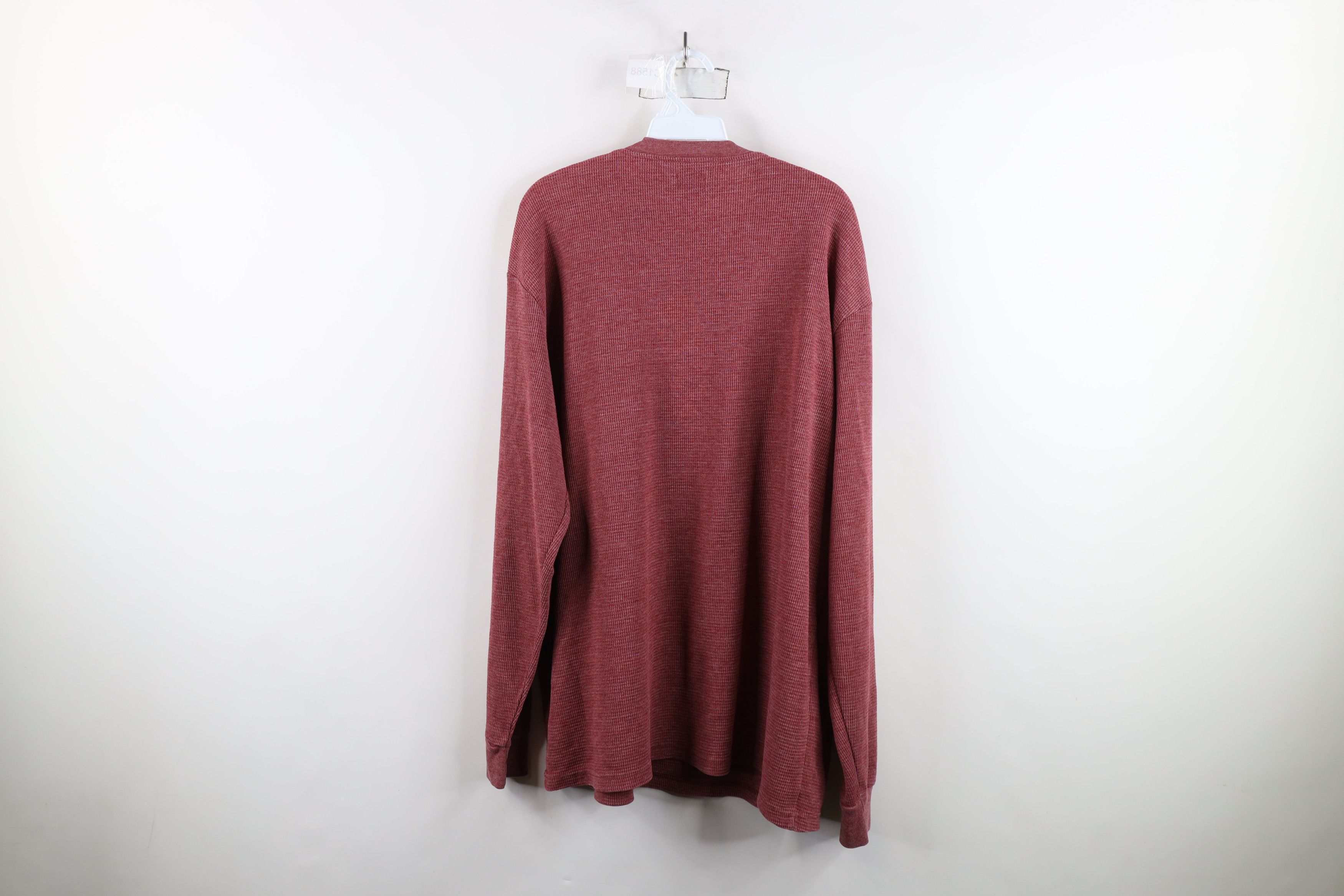 Vintage Vintage Y2K Streetwear Waffle Long Sleeve Henley T-Shirt Size US XXL / EU 58 / 5 - 11 Thumbnail