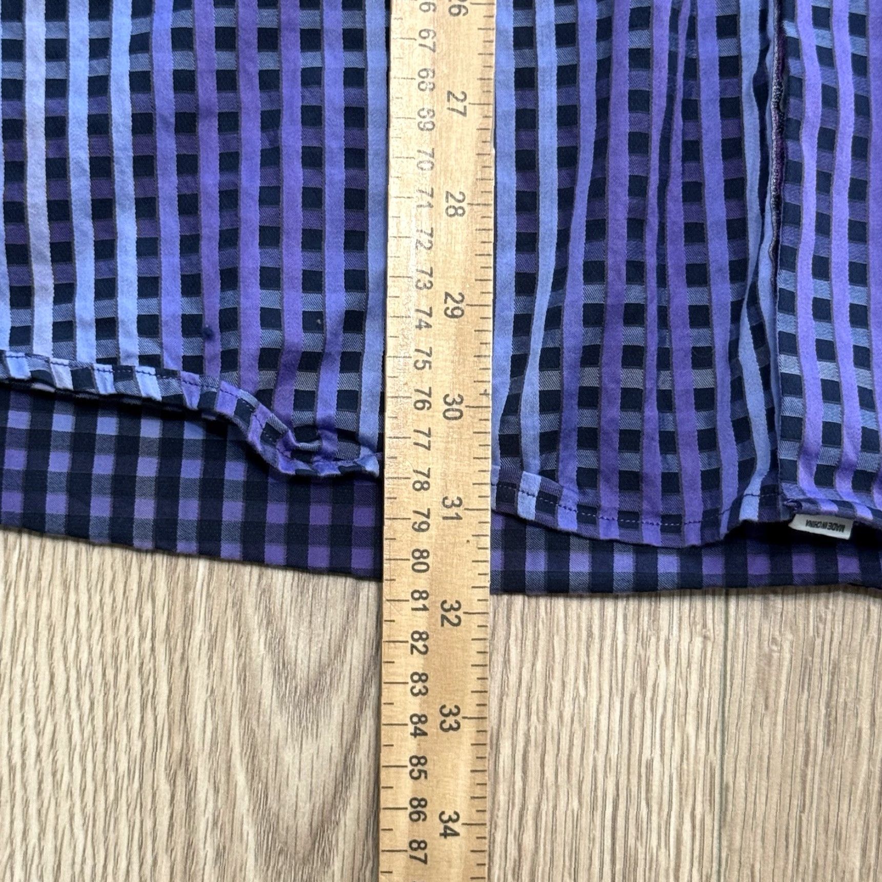 Vintage VINTAGE Lucklana Men’s Shirt Long Sleeve Button Down Sz XL Cotton Purple Check 80s Retro Mens Size US XL / EU 56 / 4 - 5 Thumbnail