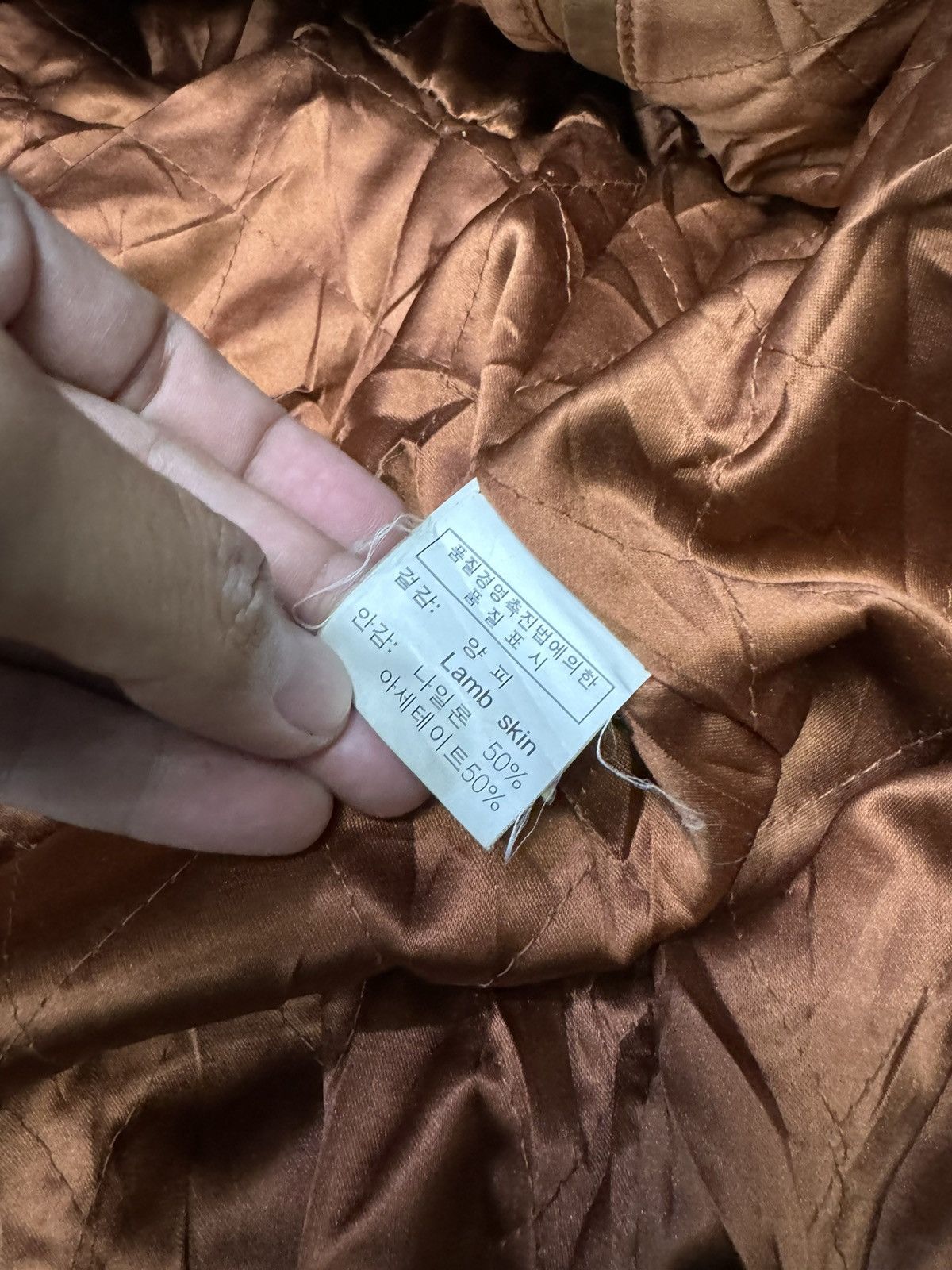 Vintage VINTAGE LAMB SKIN KOREAN TASK FORCE 77 LEATHER JACKET Size US L / EU 52-54 / 3 - 9 Thumbnail